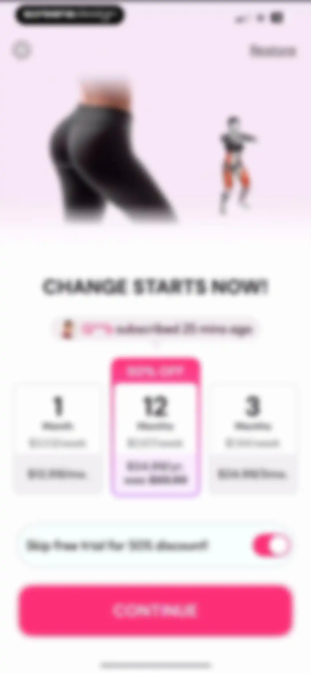 Workout for Women: Fit at Home screen 66