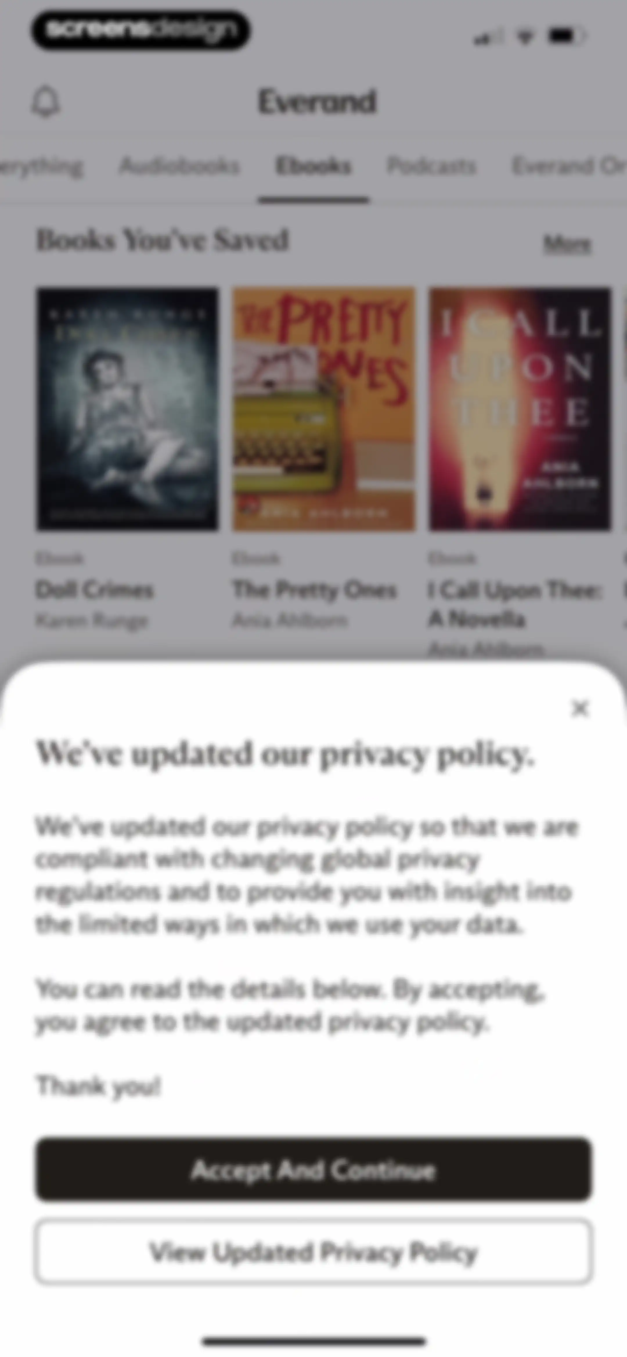 Everand: Audiobooks & Ebooks screen 110