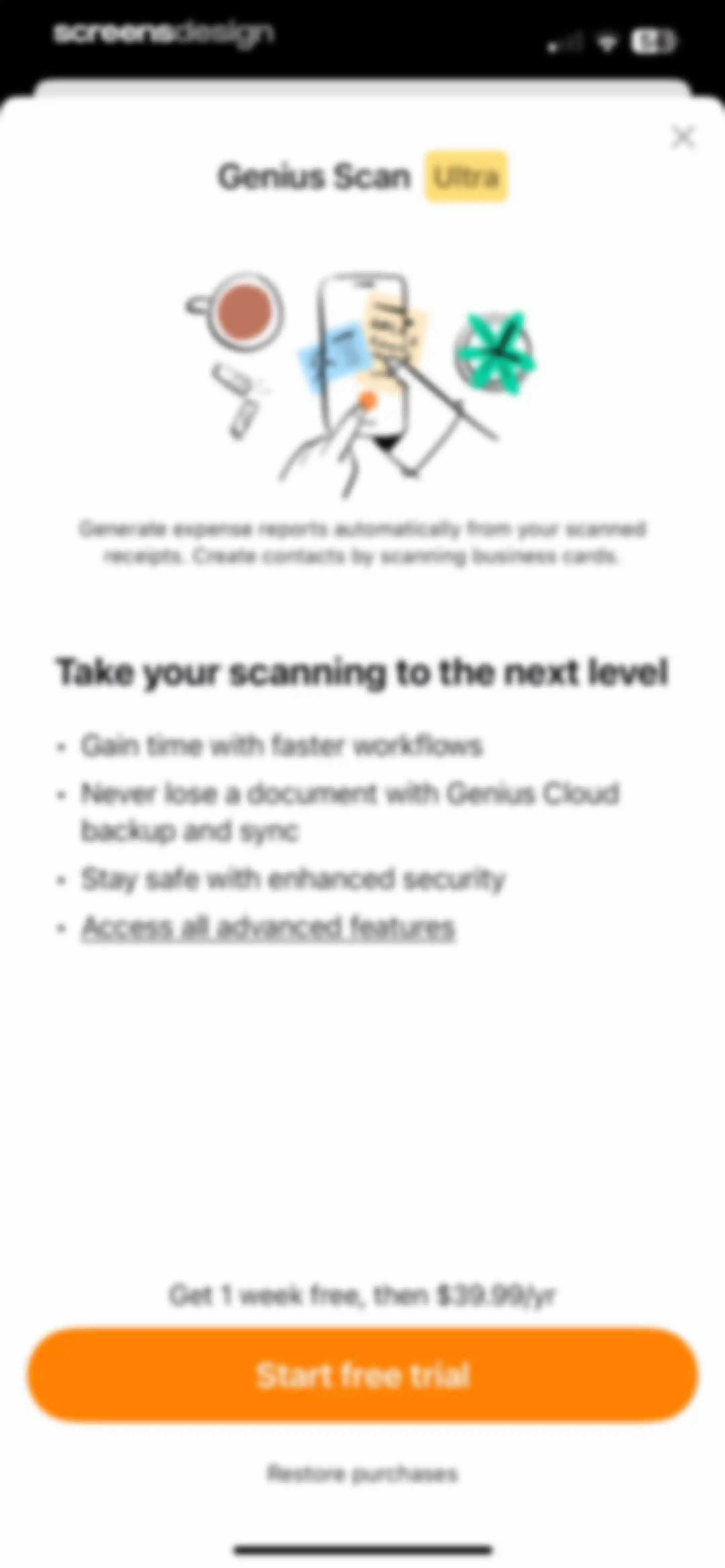Scanner App: Genius Scan screen 4