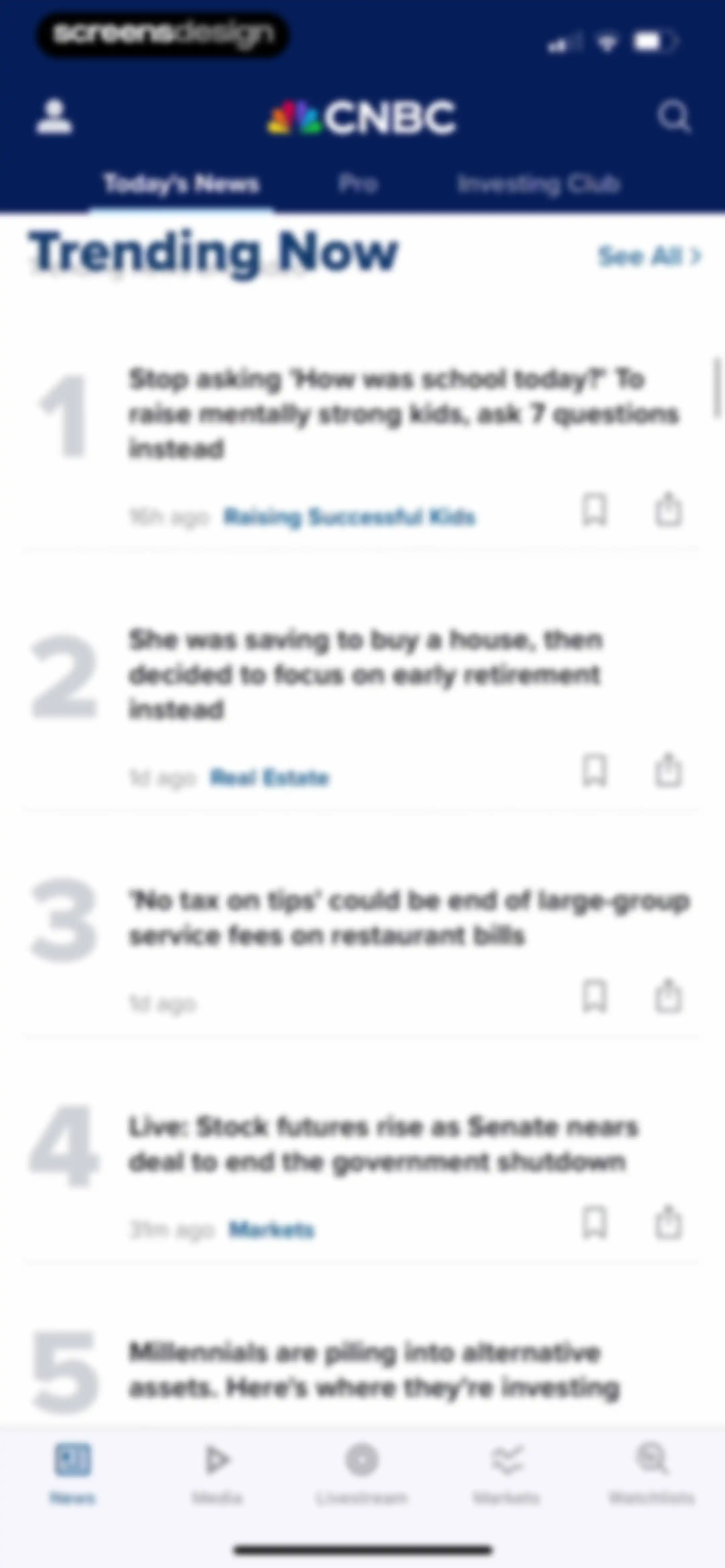 CNBC: Stock Market & Business screen 20