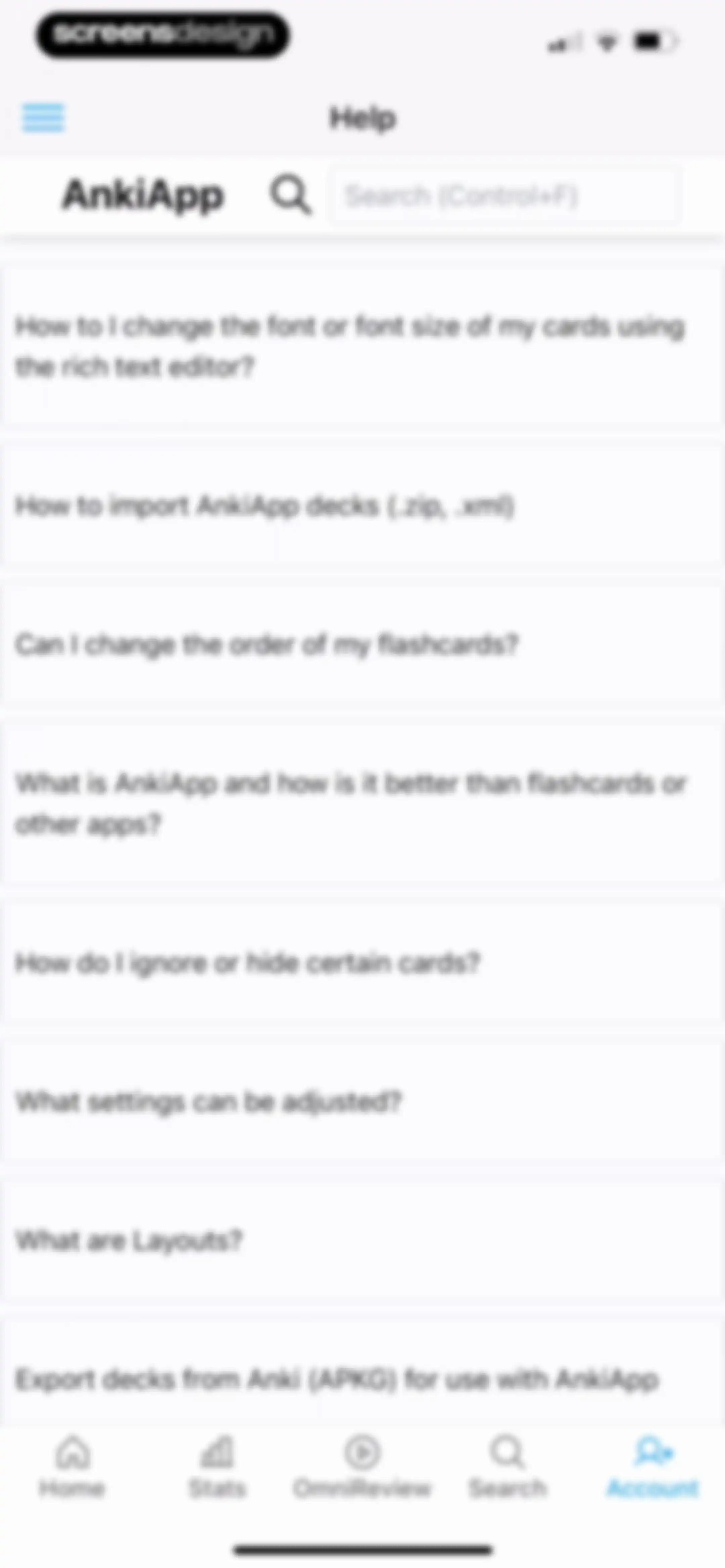AlgoApp - Flashcards screen 119