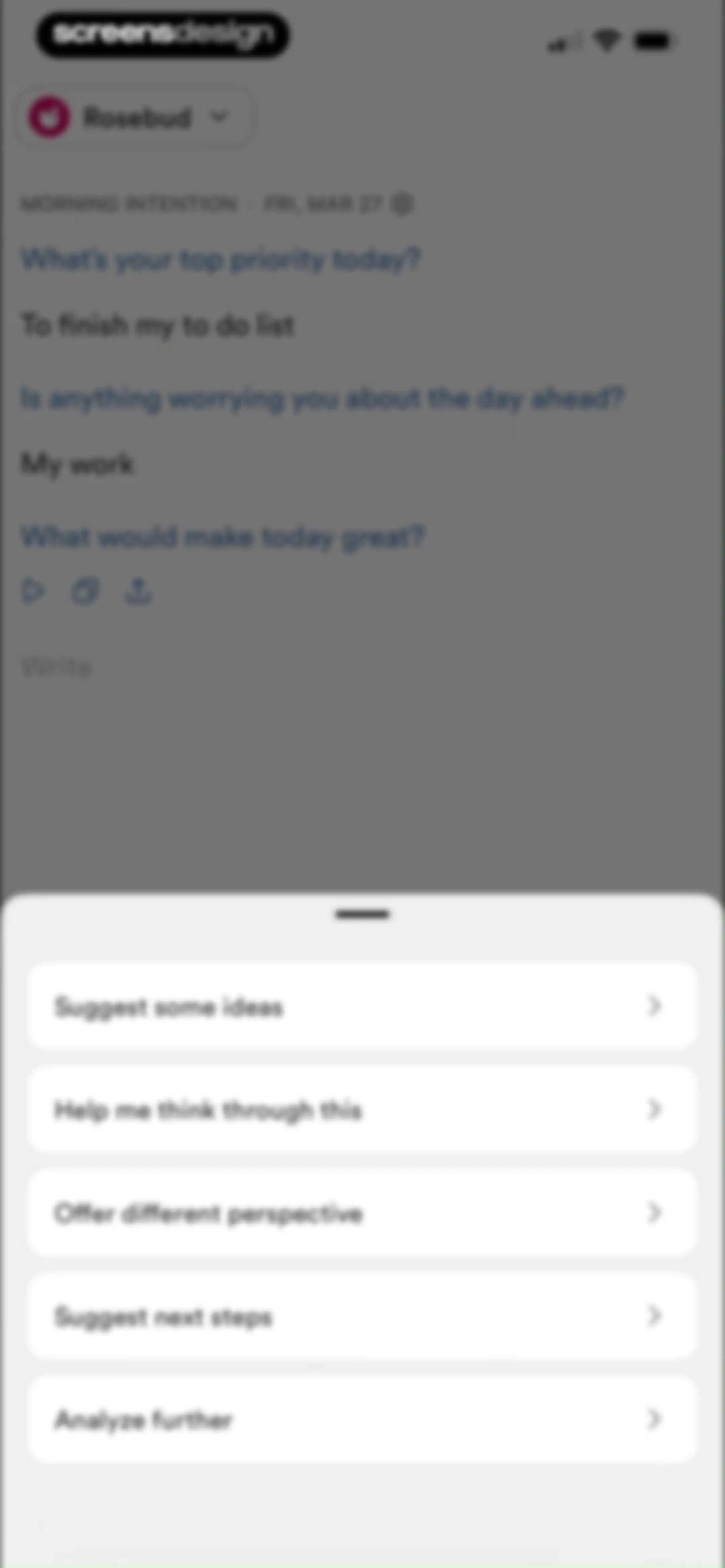 Rosebud: AI Journal & Diary screen 20