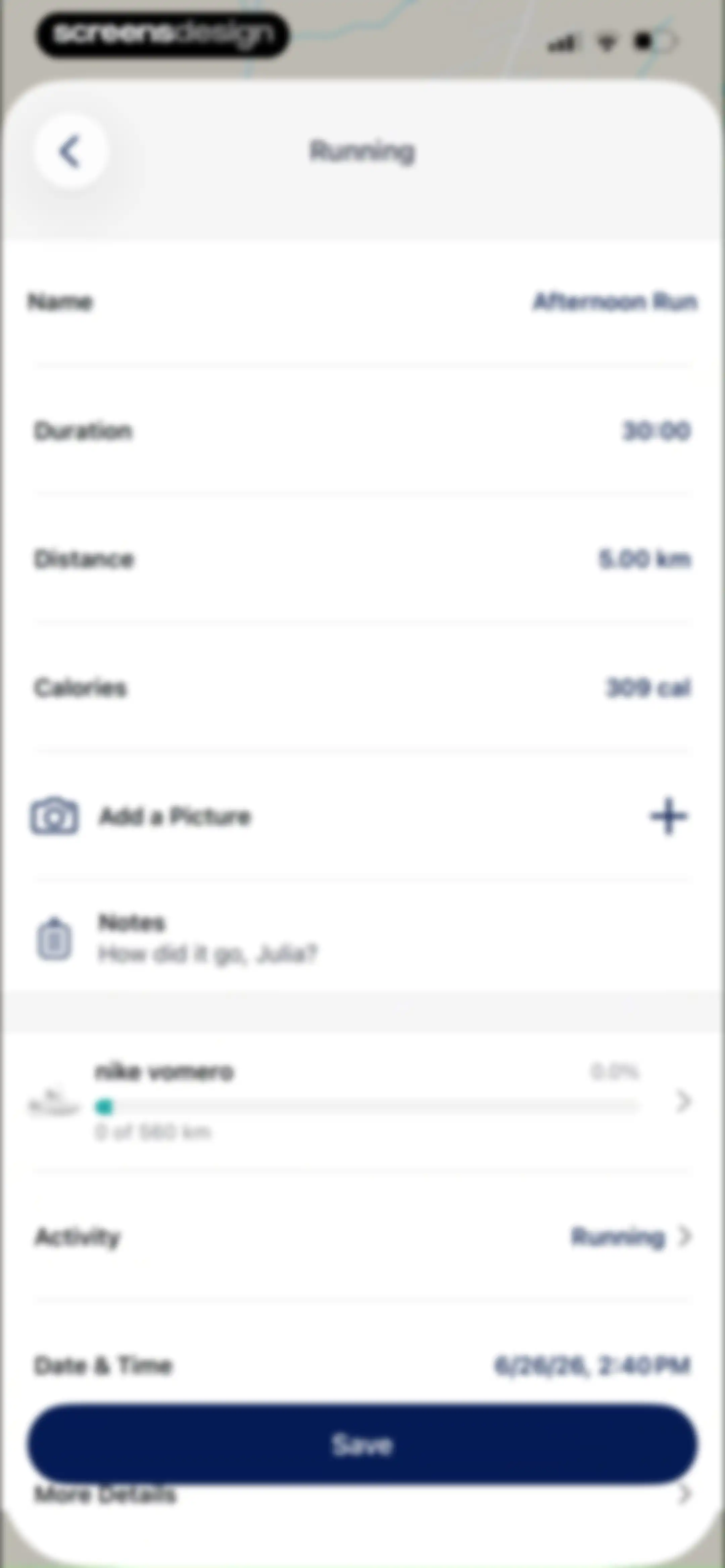 ASICS Runkeeper—Run Tracker screen 54