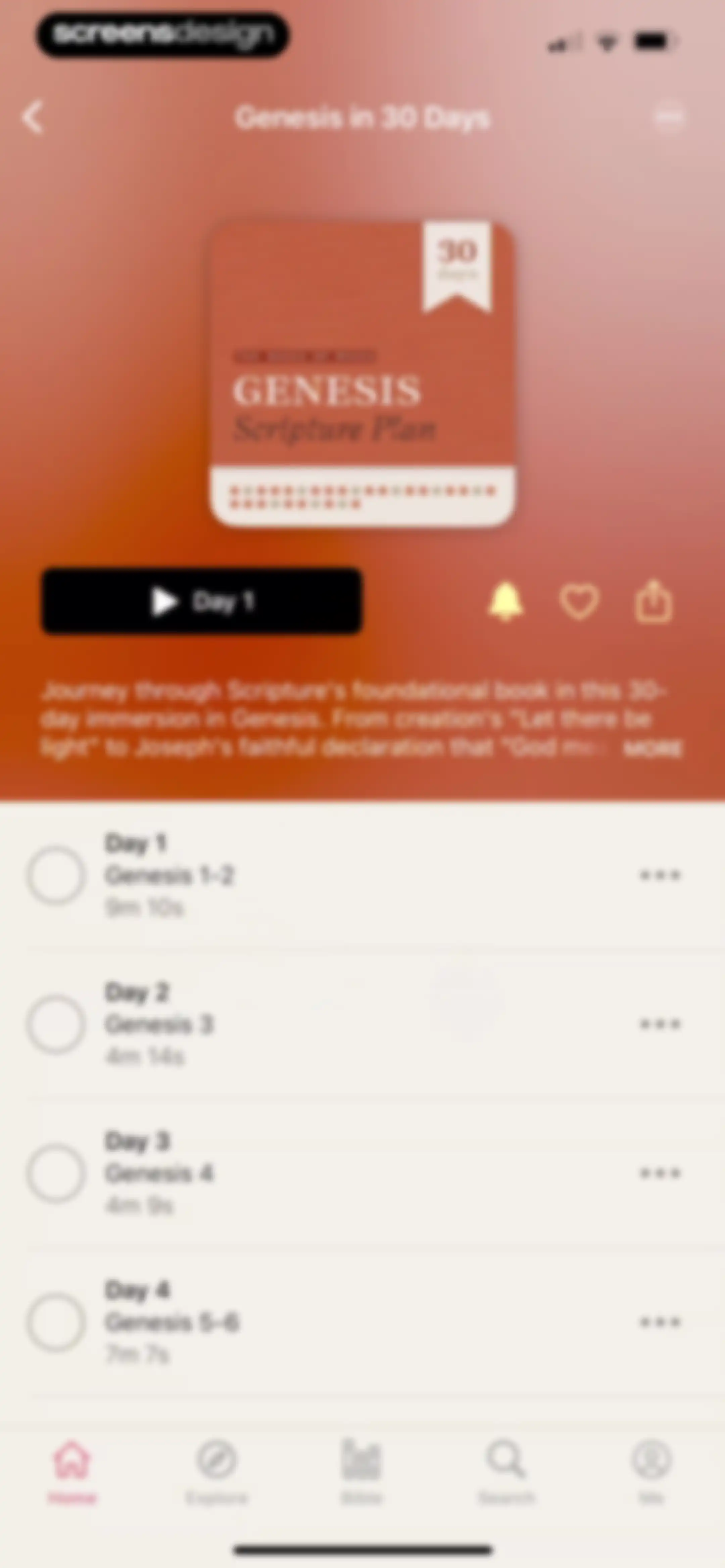 Dwell: Audio Bible screen 14