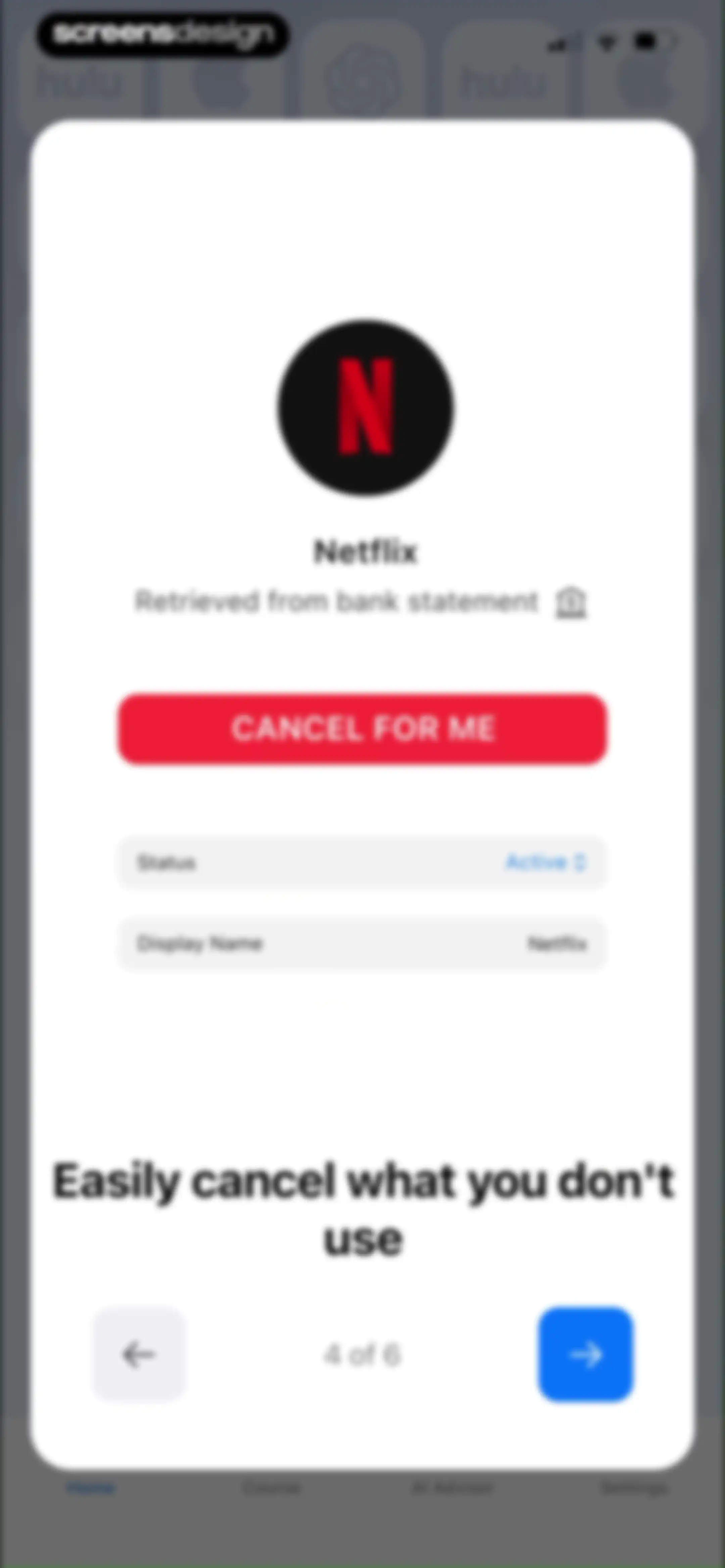 Feenko: Cancel Subscription screen 22