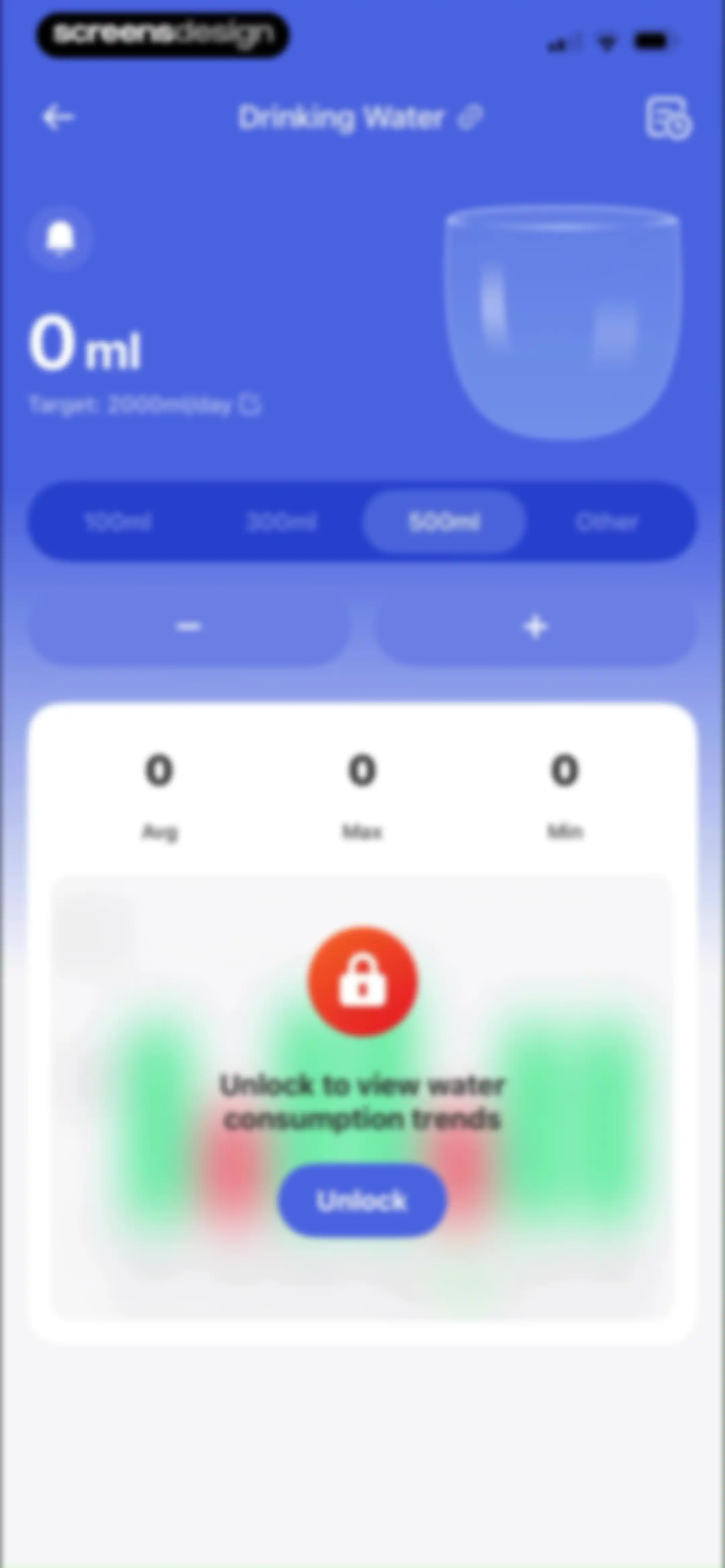 Health Tracker- HeartRate & BP screen 54