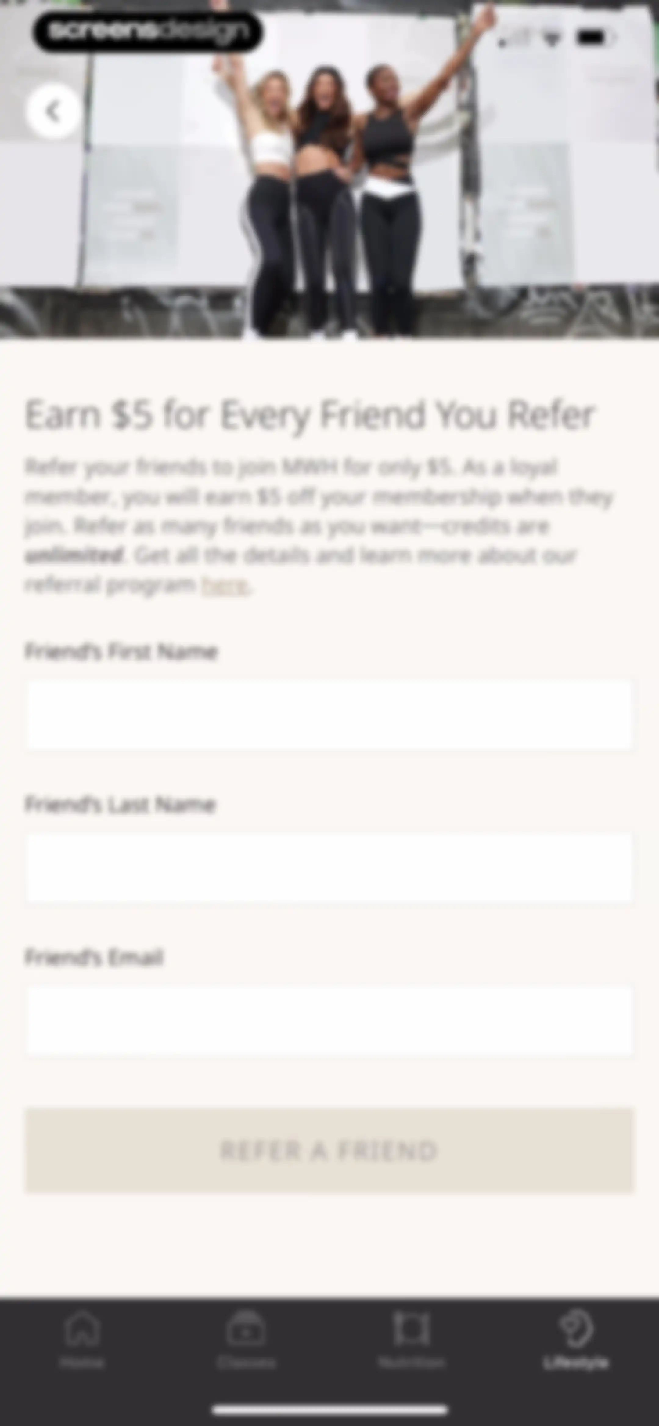 MWH: Fitness + Wellness screen 130