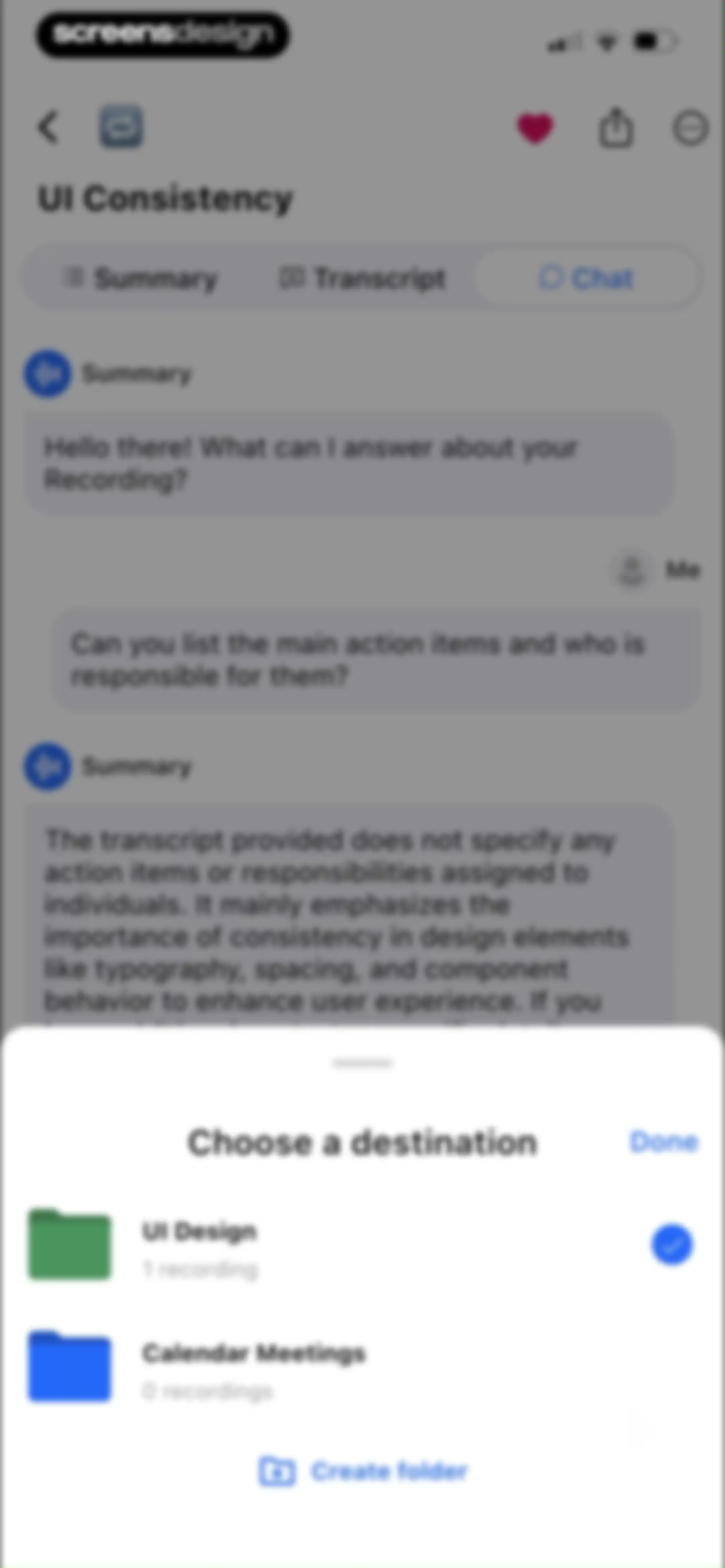 Summary - AI Note Taker screen 59