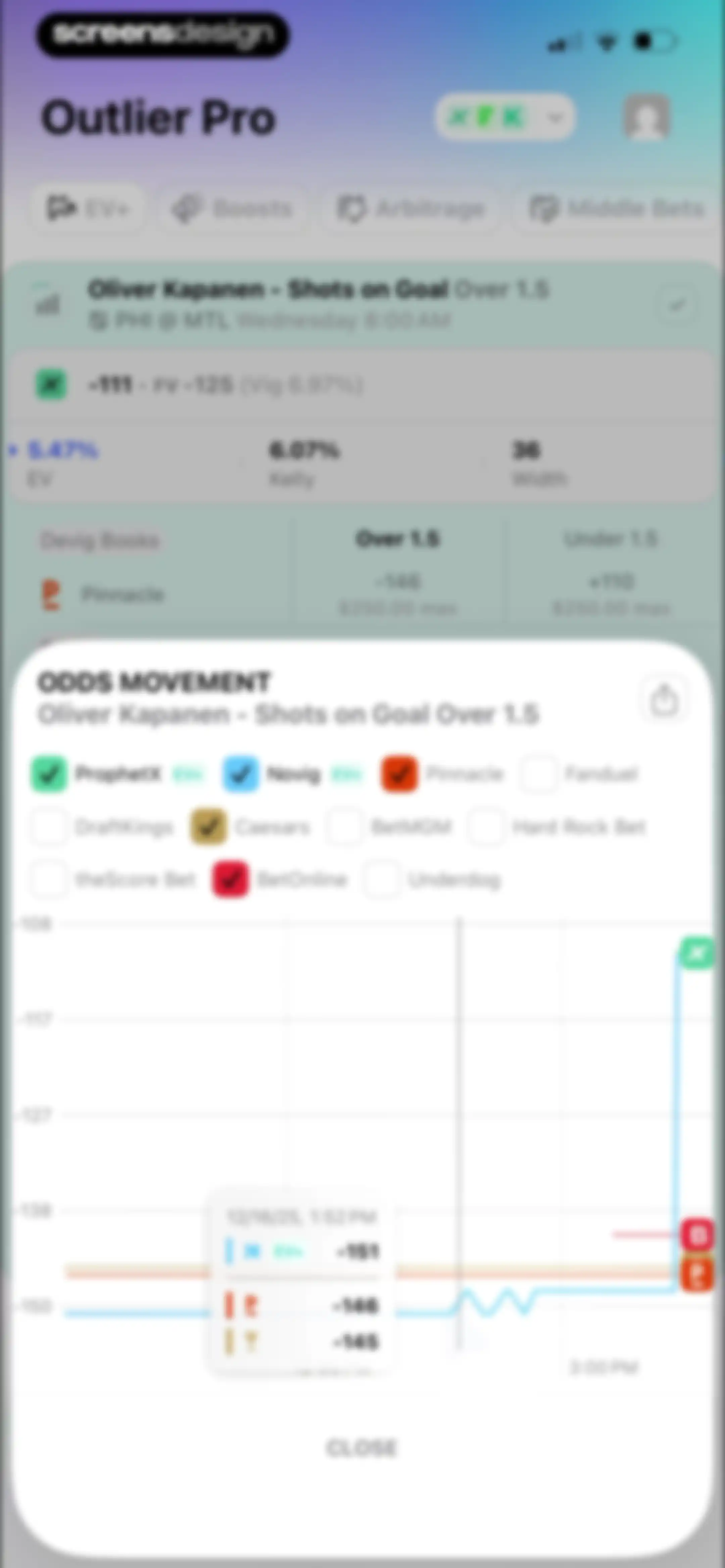 Outlier: Smart Sports Betting screen 82