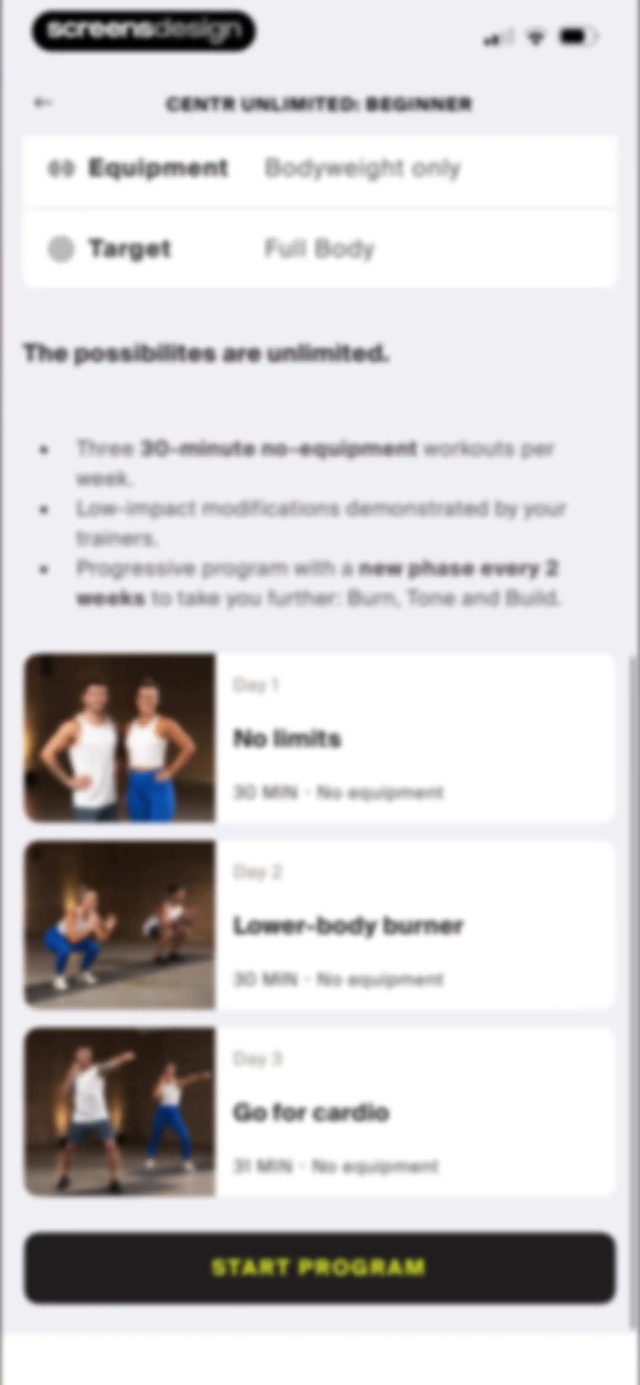 Centr: Strength & Fitness App screen 102