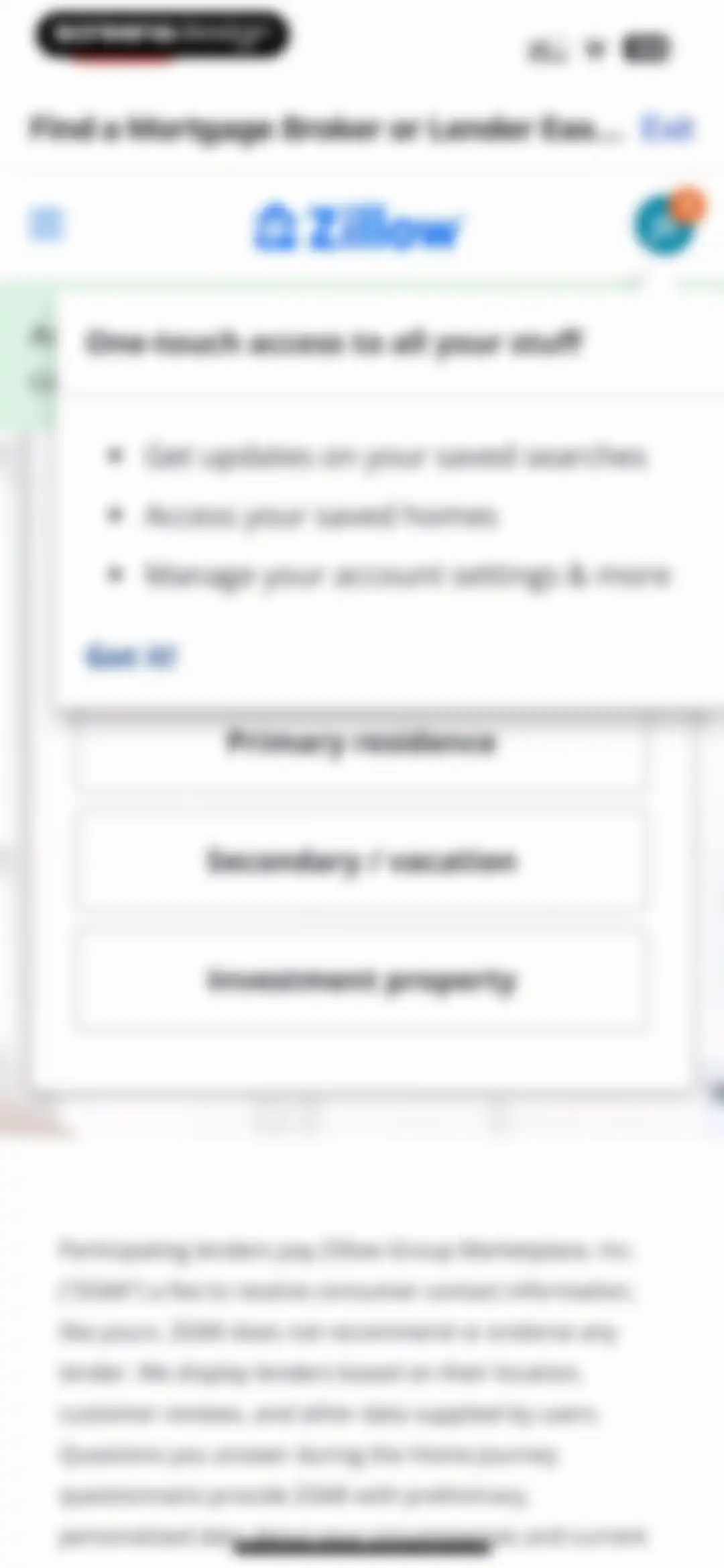 Zillow Real Estate & Rentals screen 132