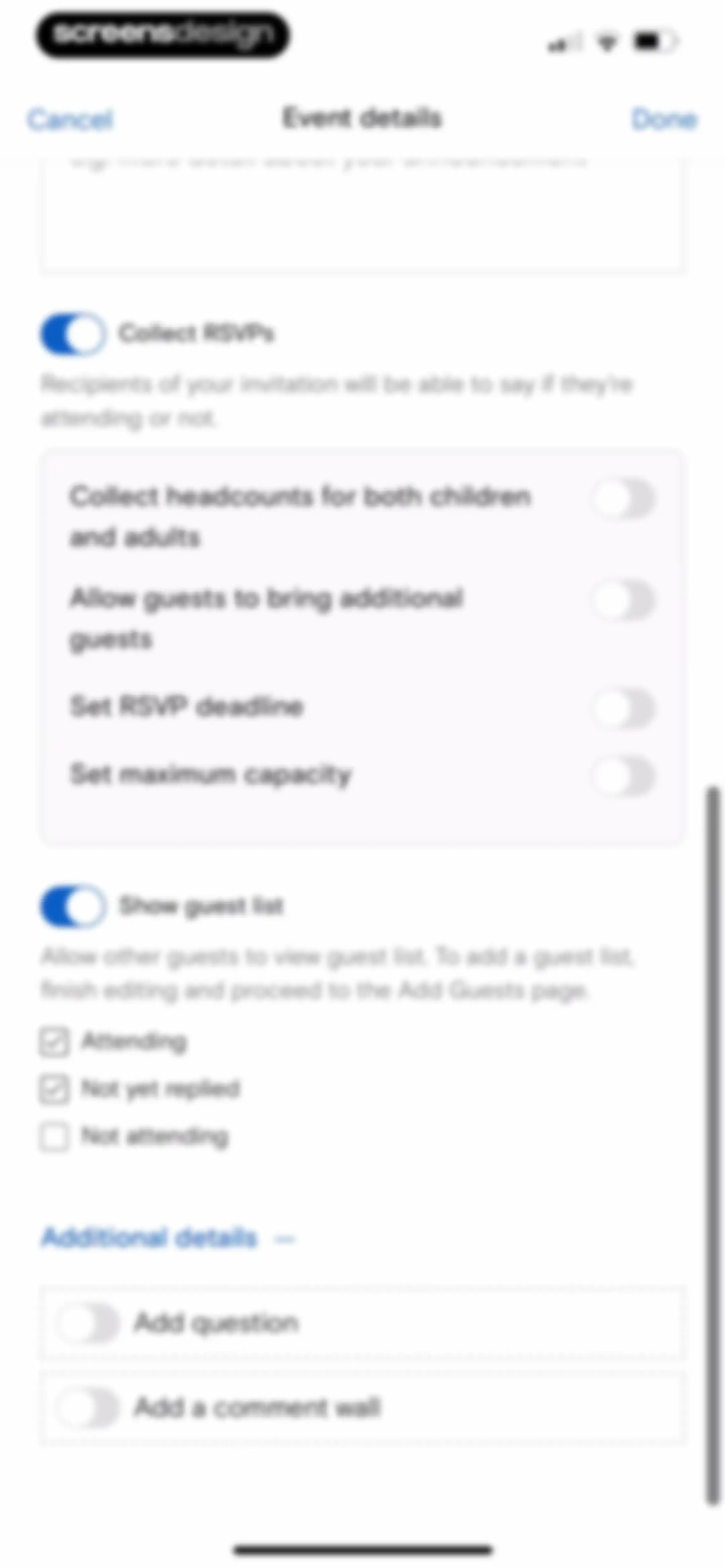 Paperless Post: Invitations screen 59