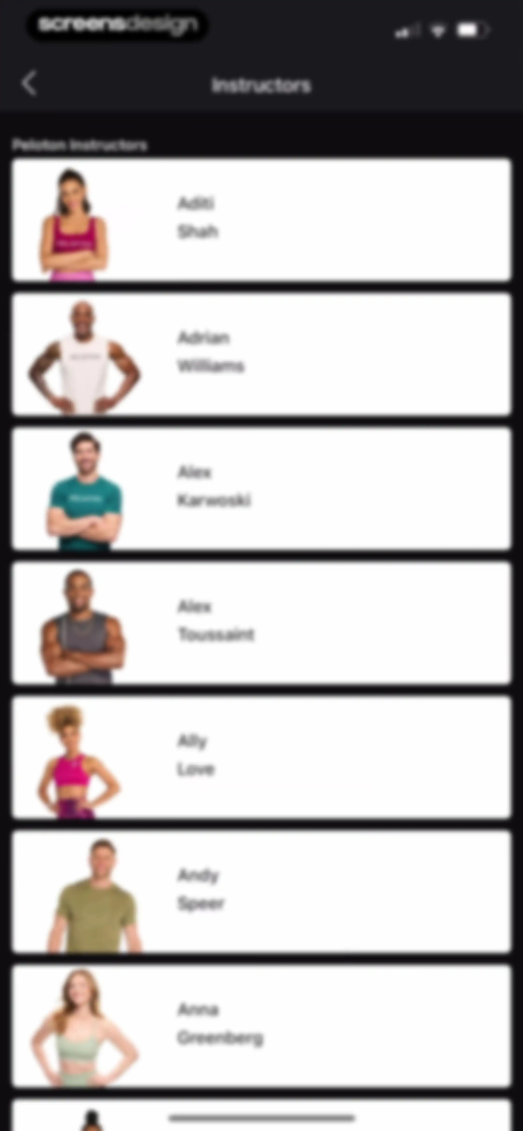 Peloton: Fitness & Workouts screen 257