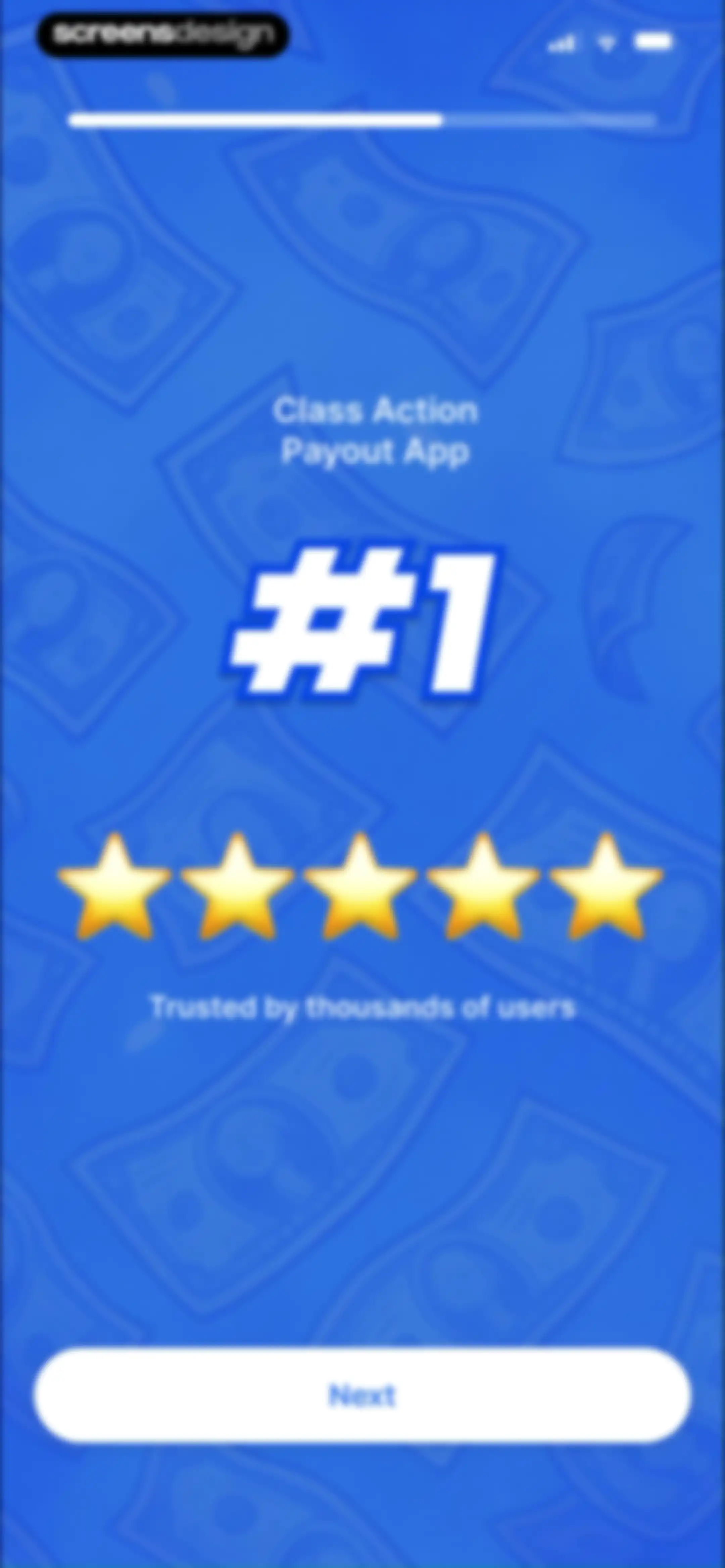 Payout: Claim Class Actions screen 13