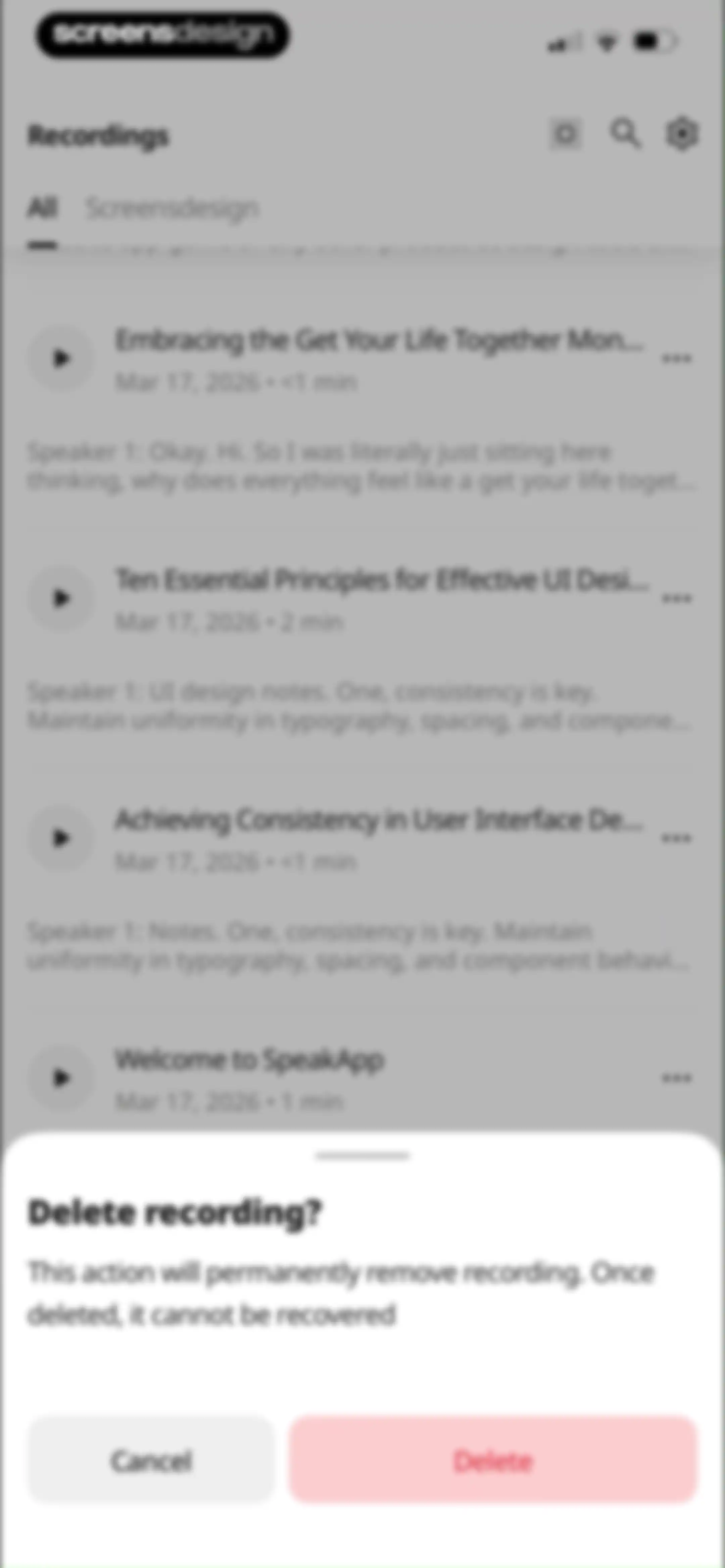 SpeakApp AI: Voice Notes screen 66