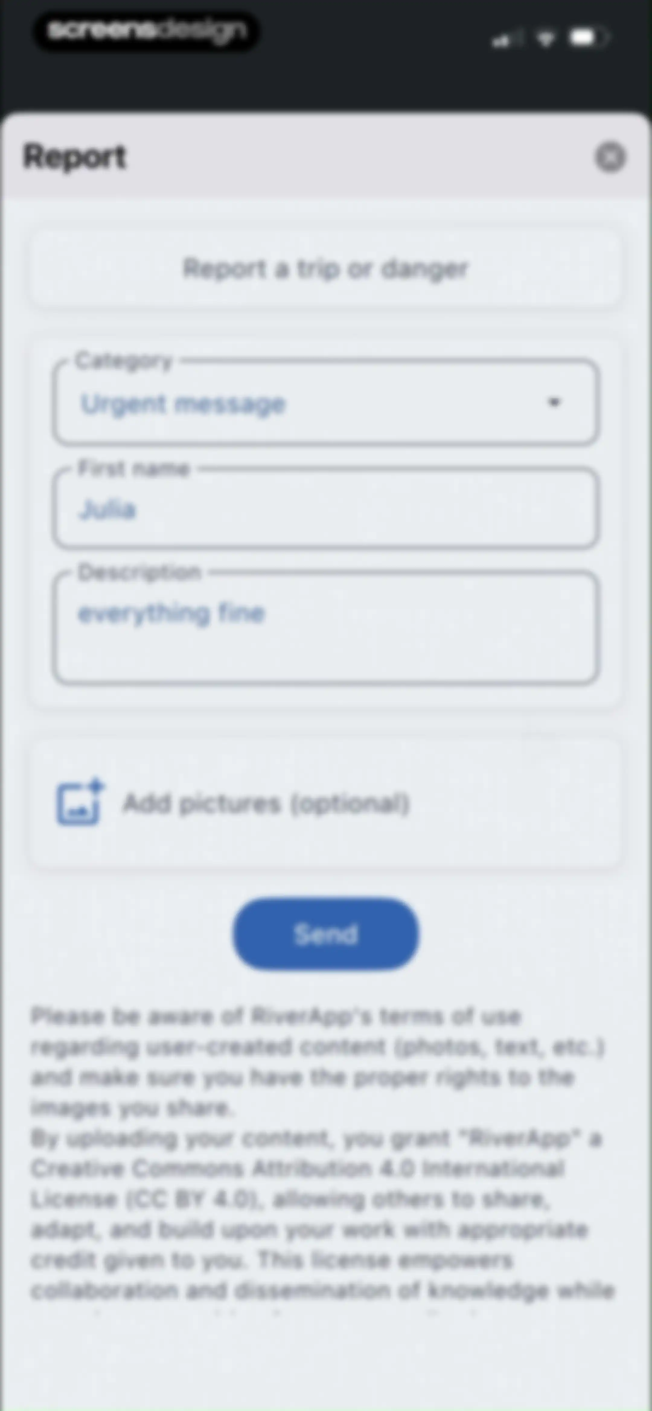RiverApp - River levels screen 49