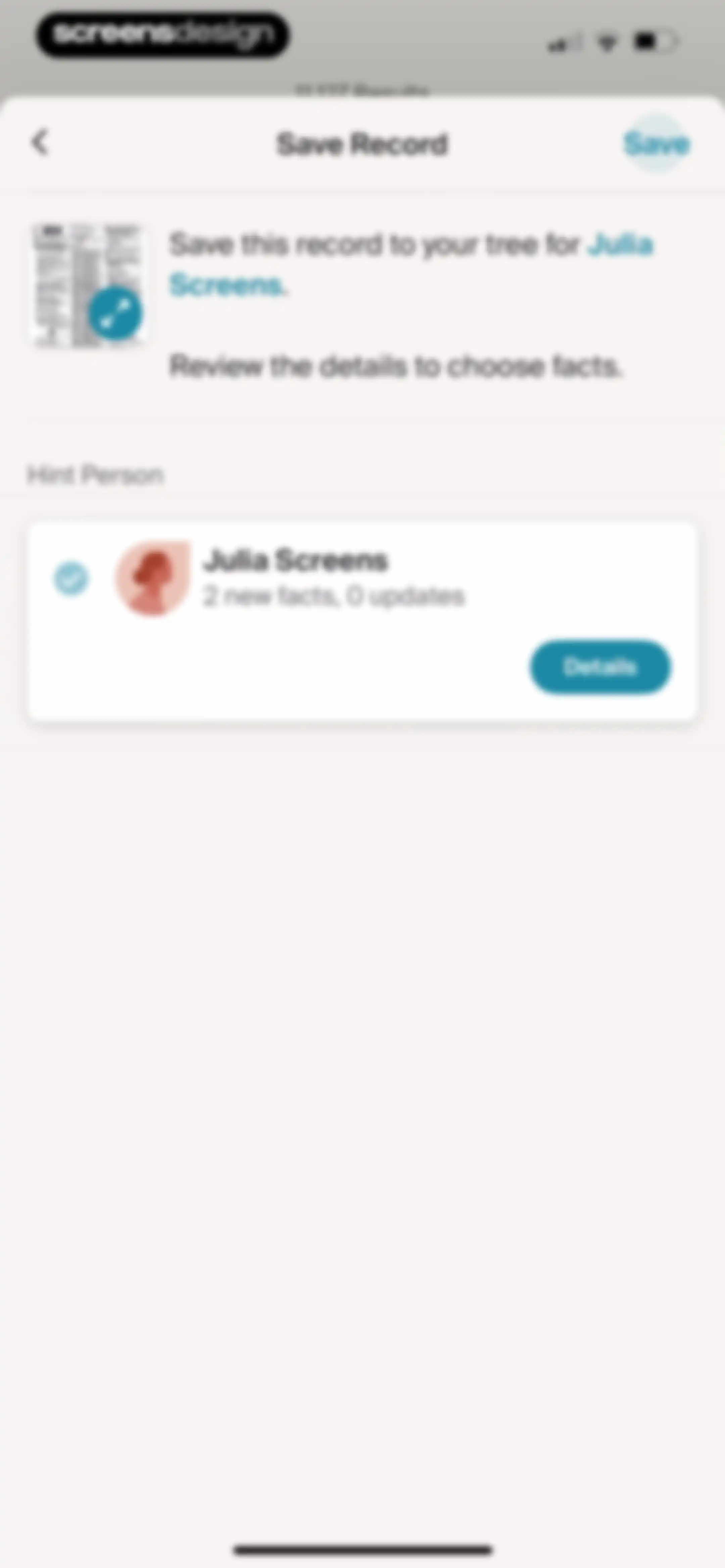 Ancestry: Family History & DNA screen 200