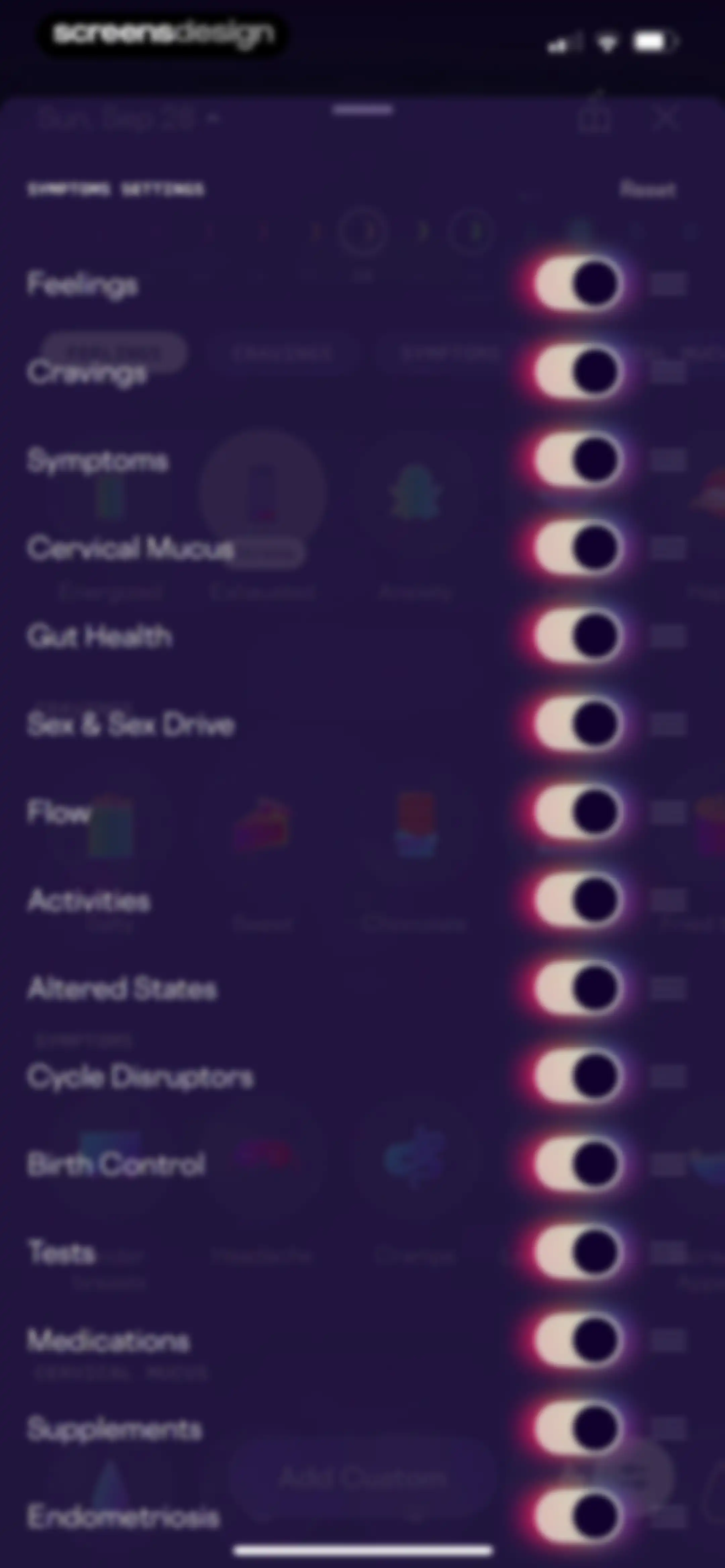 Stardust Period Tracker screen 71