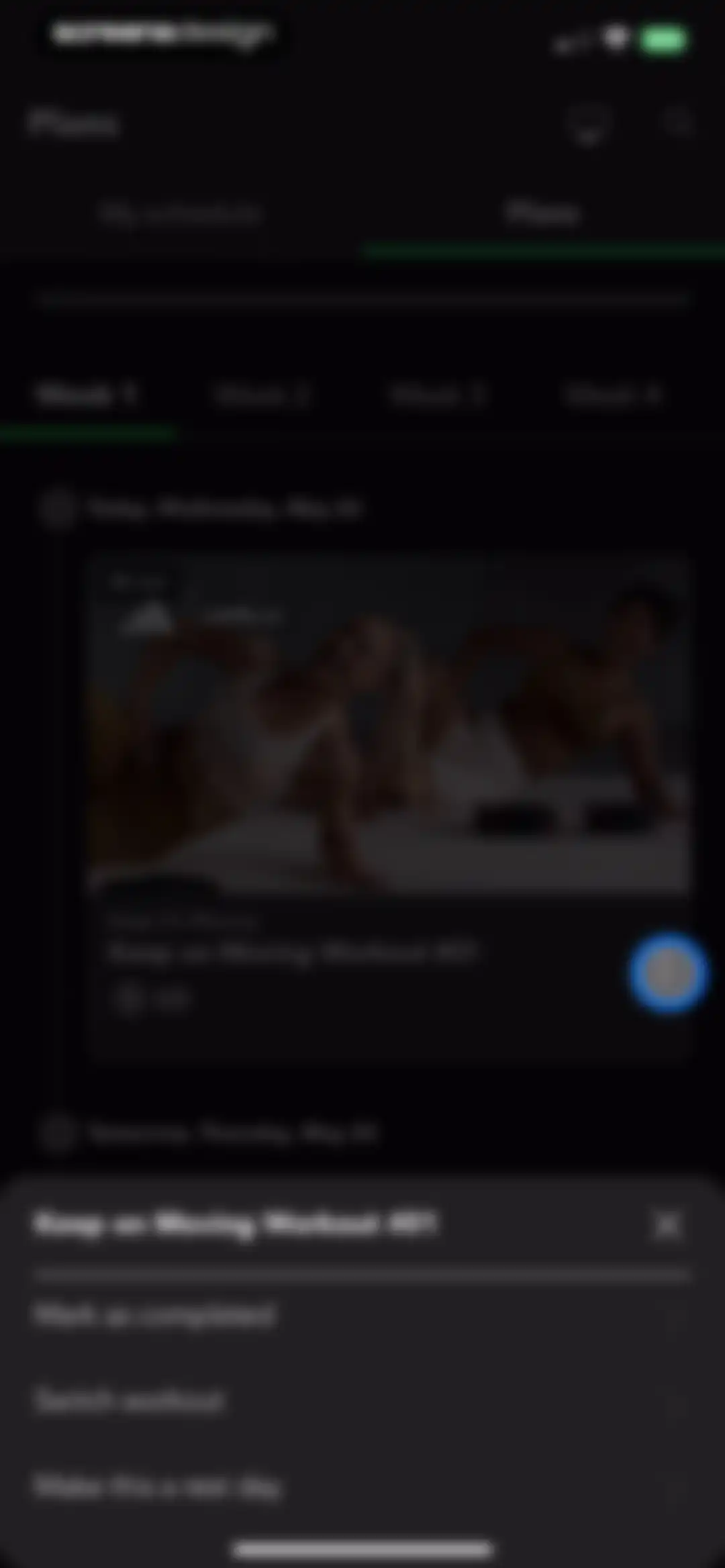 LES MILLS+: home workout app screen 43