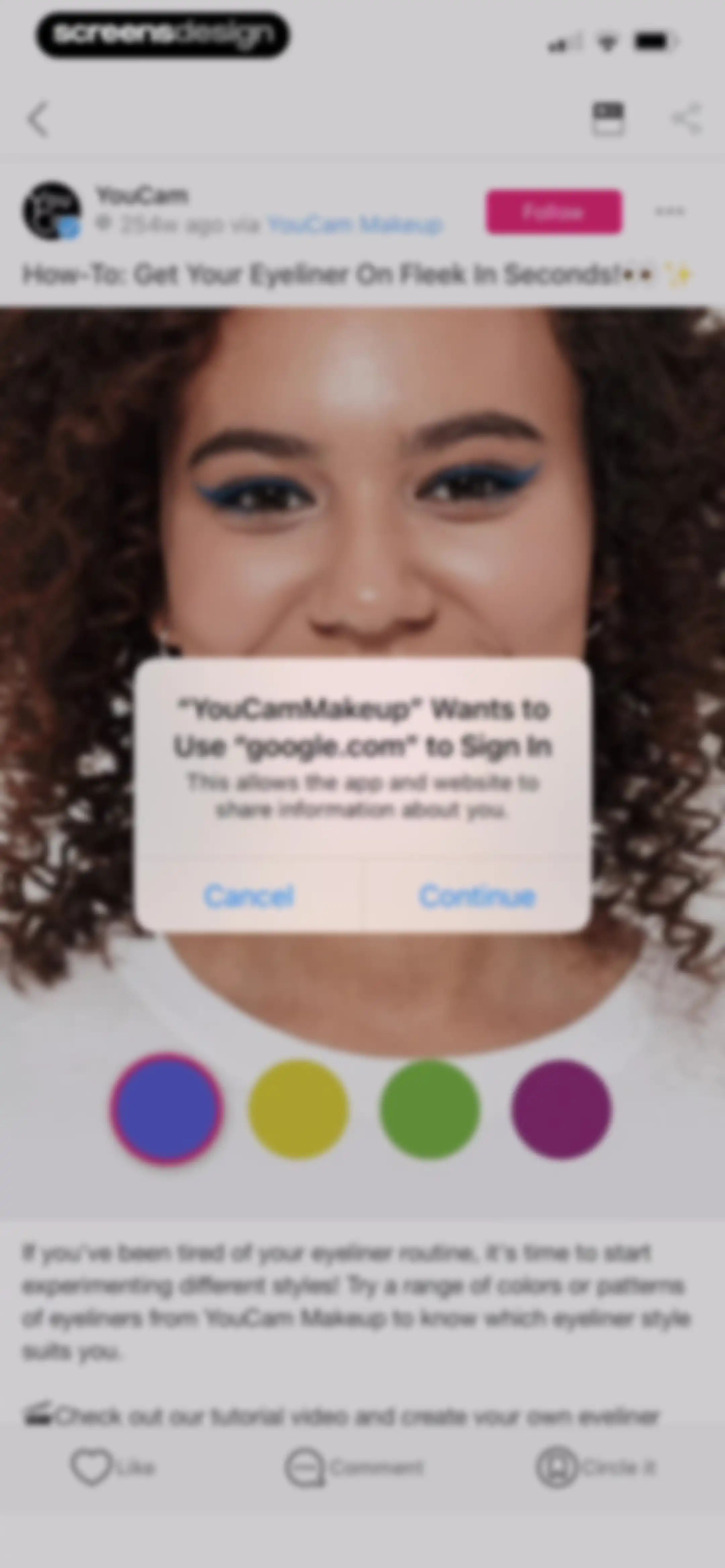 YouCam Makeup: Face Editor screen 59