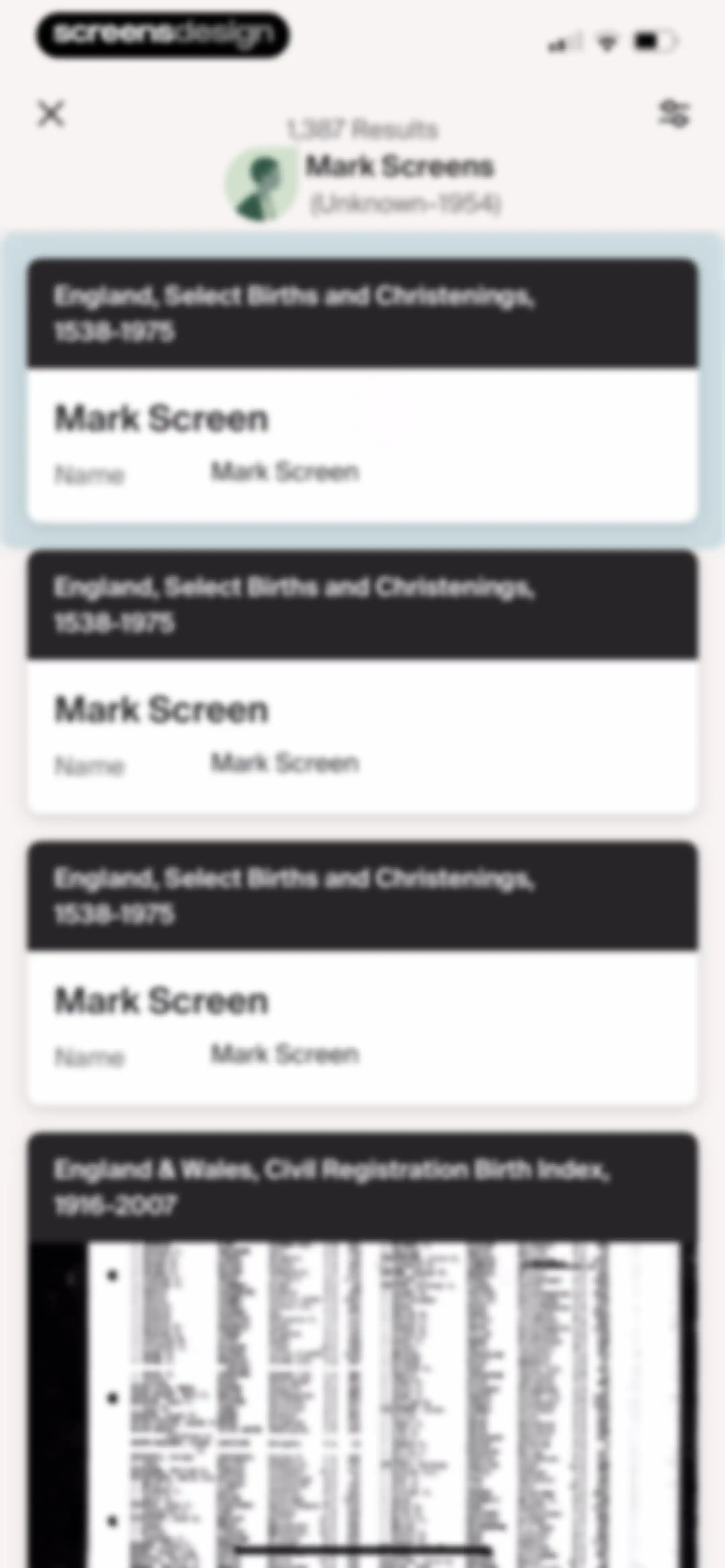 Ancestry: Family History & DNA screen 46