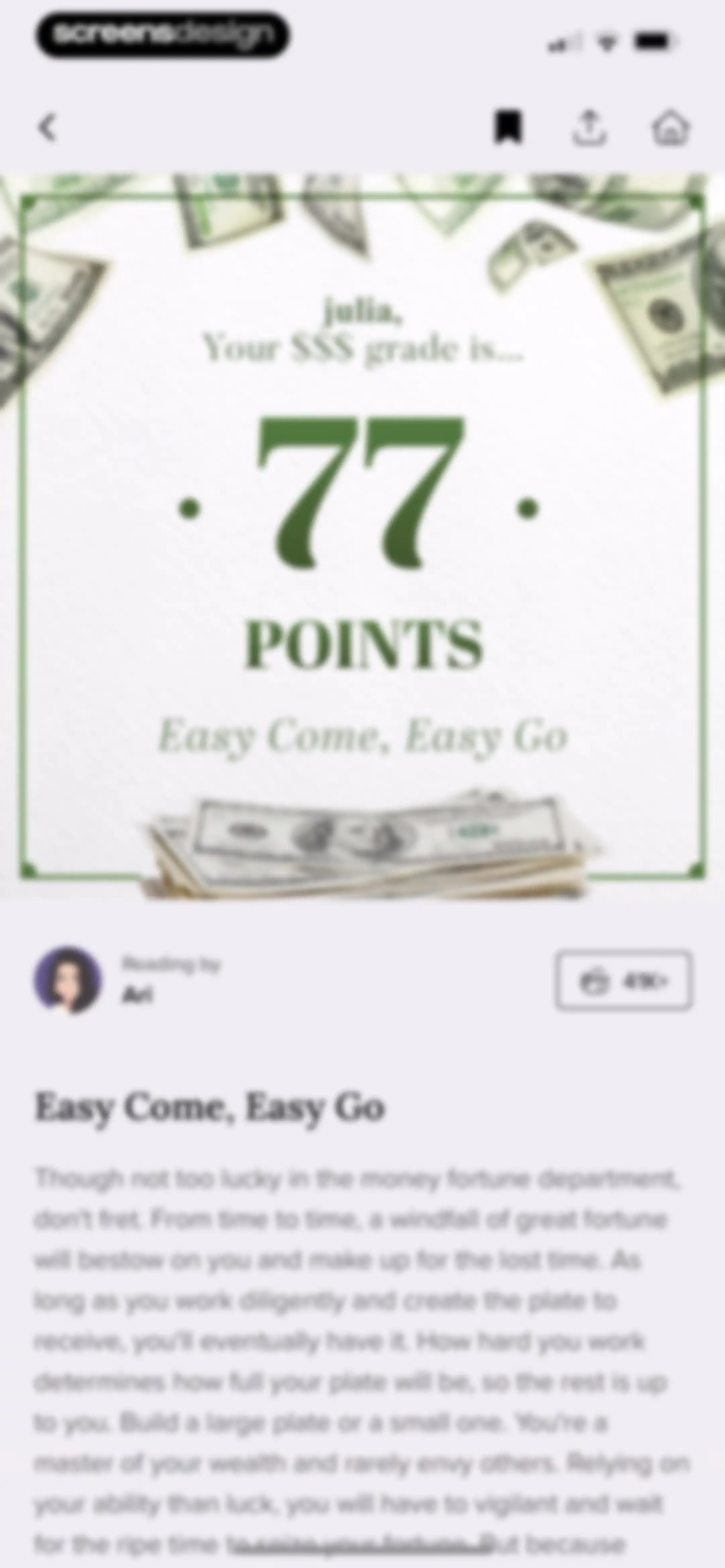 FORCETELLER: Daily Horoscope screen 70