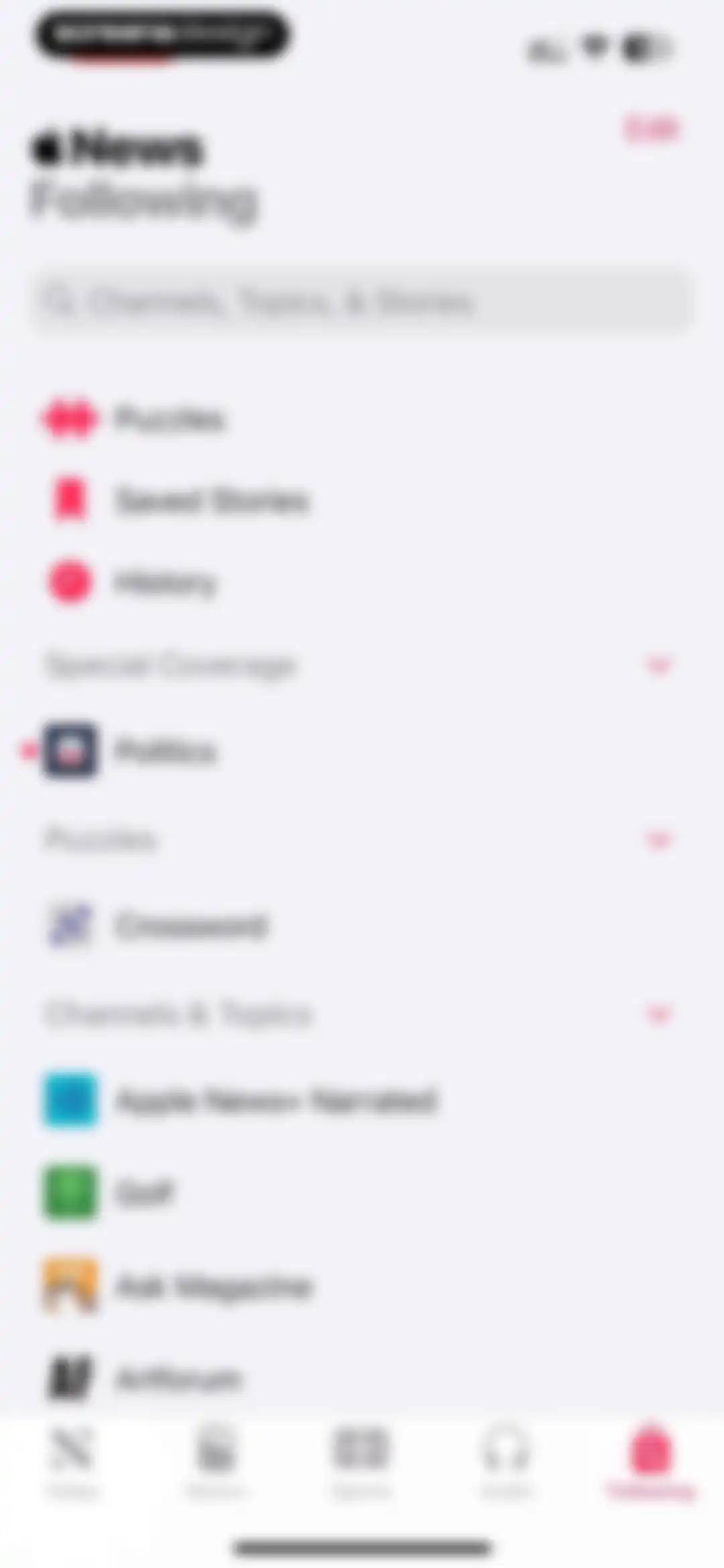 Apple News screen 130