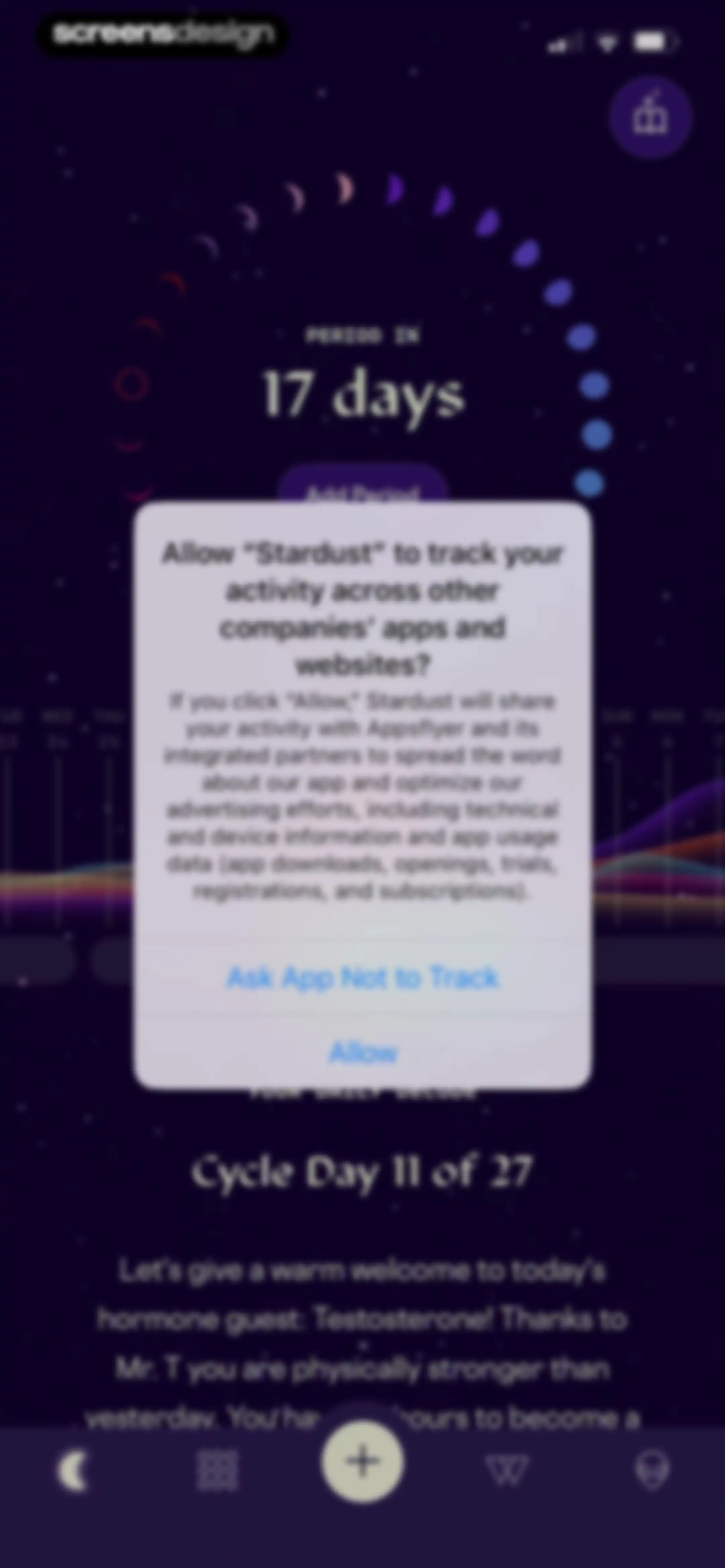 Stardust Period Tracker screen 29