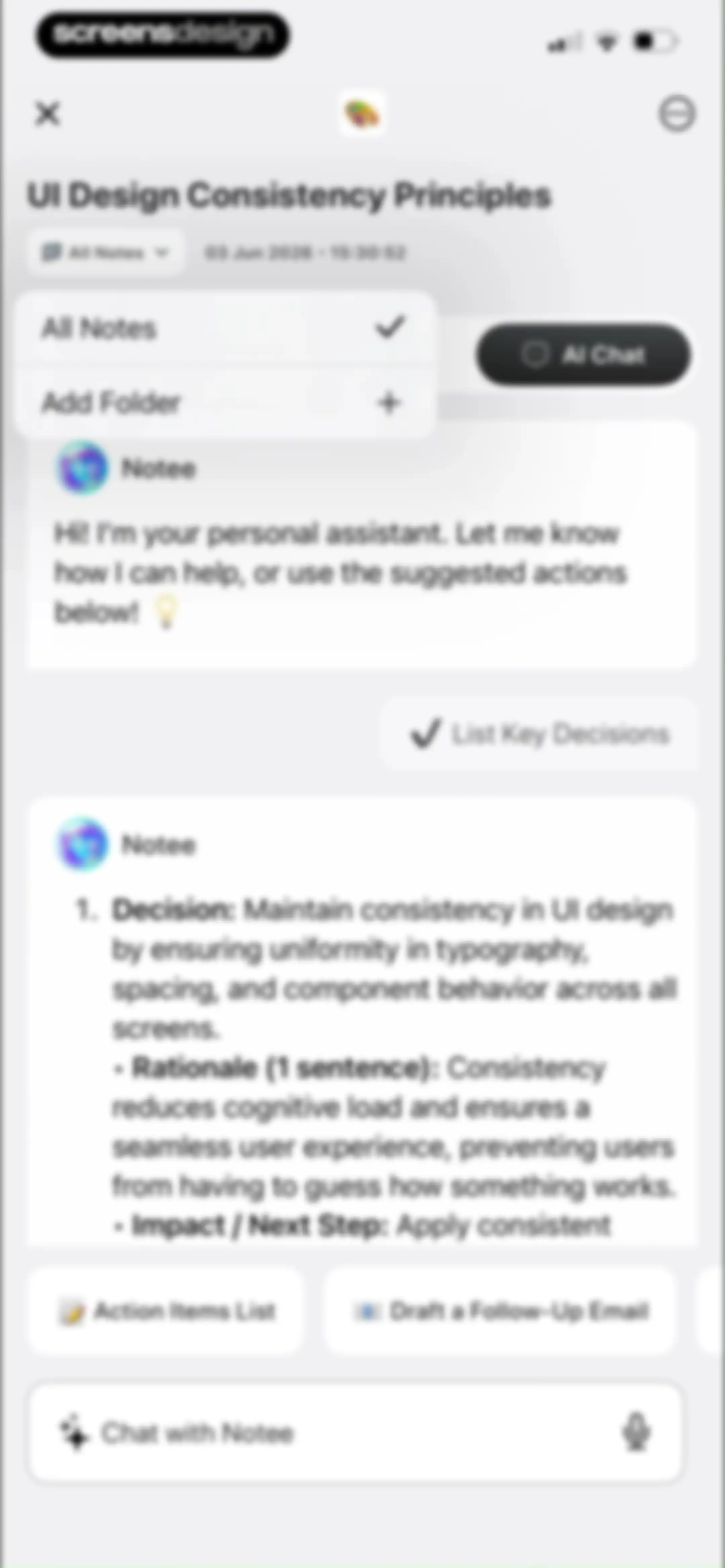 Notee: AI Note Taker screen 42