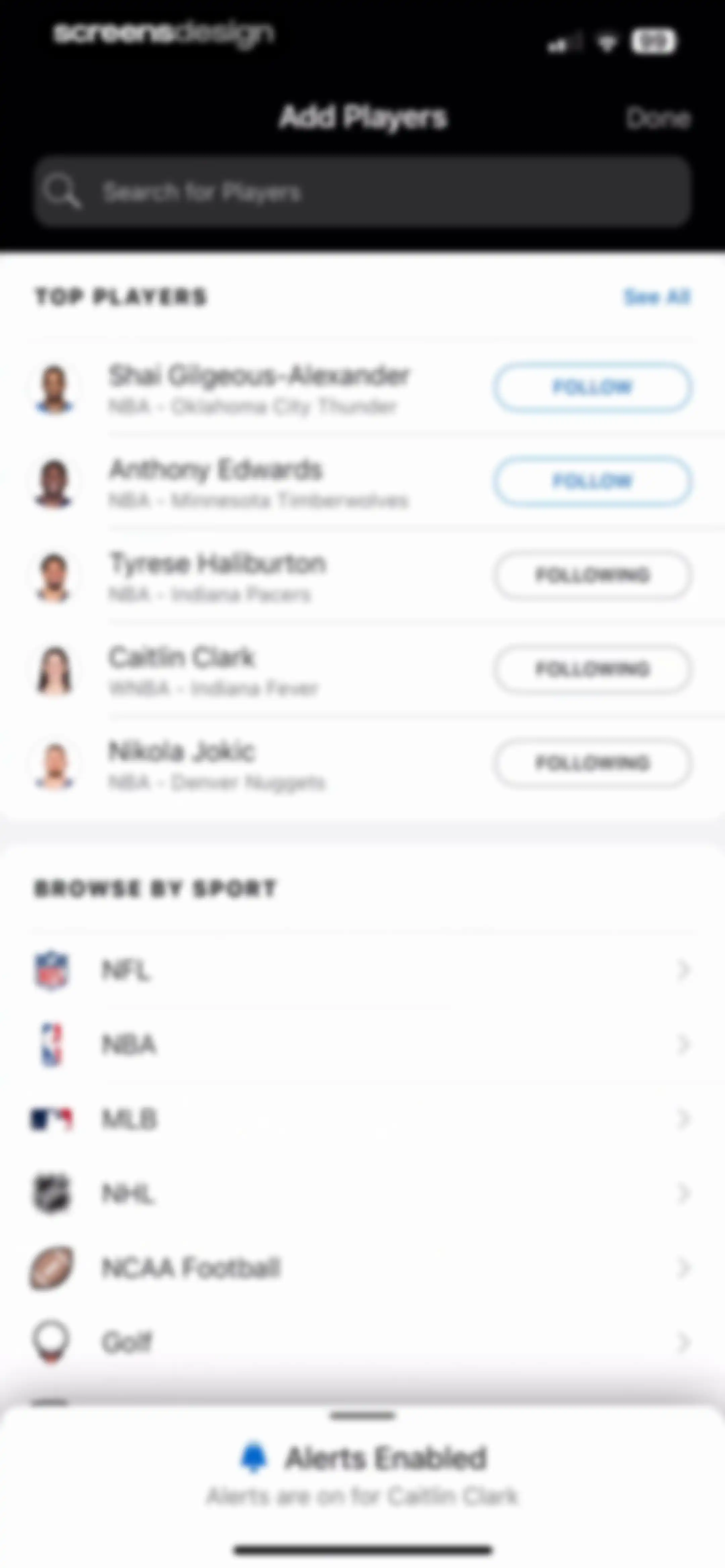 ESPN: Live Sports & Scores screen 91