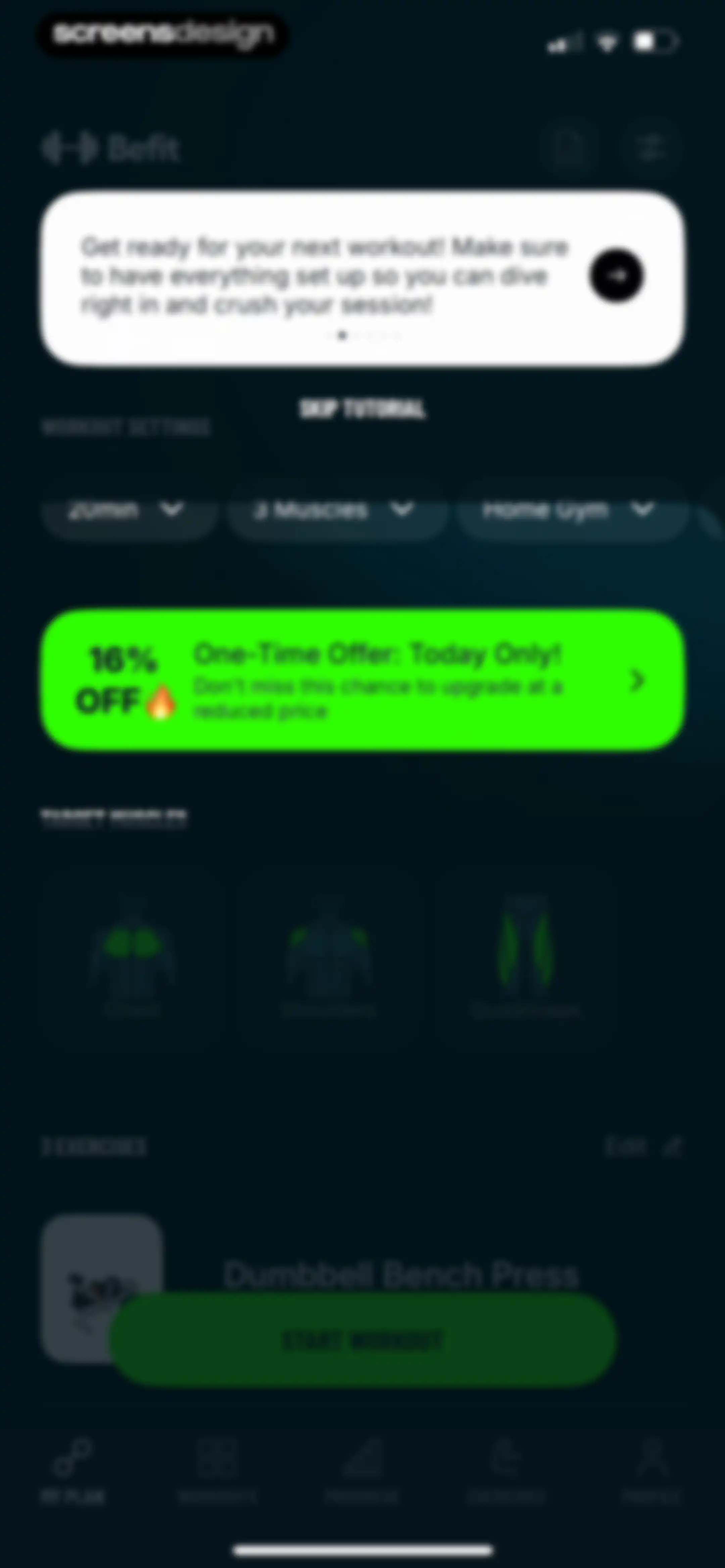 Befit: Gym & Home Workout Plan screen 33