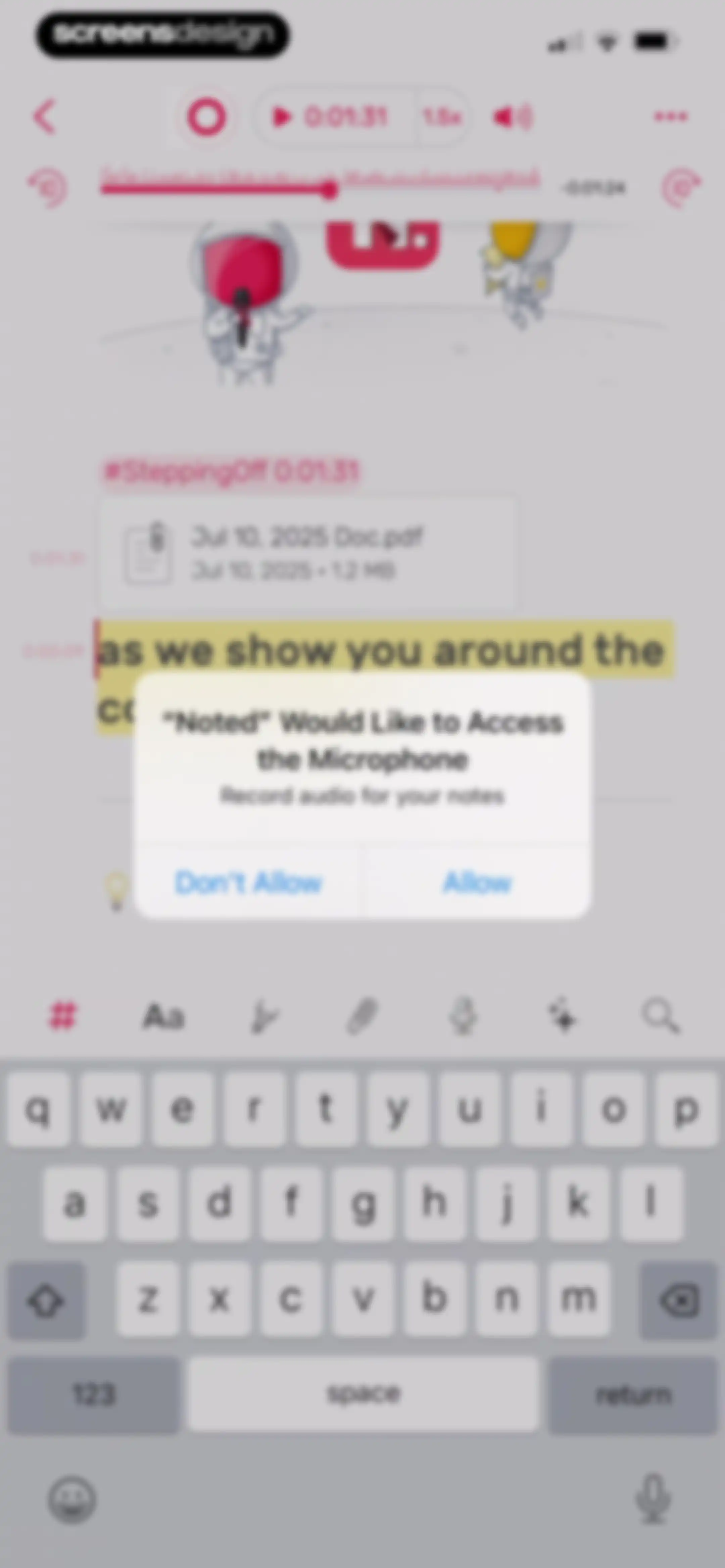 Noted: Record & AI Transcribe screen 37