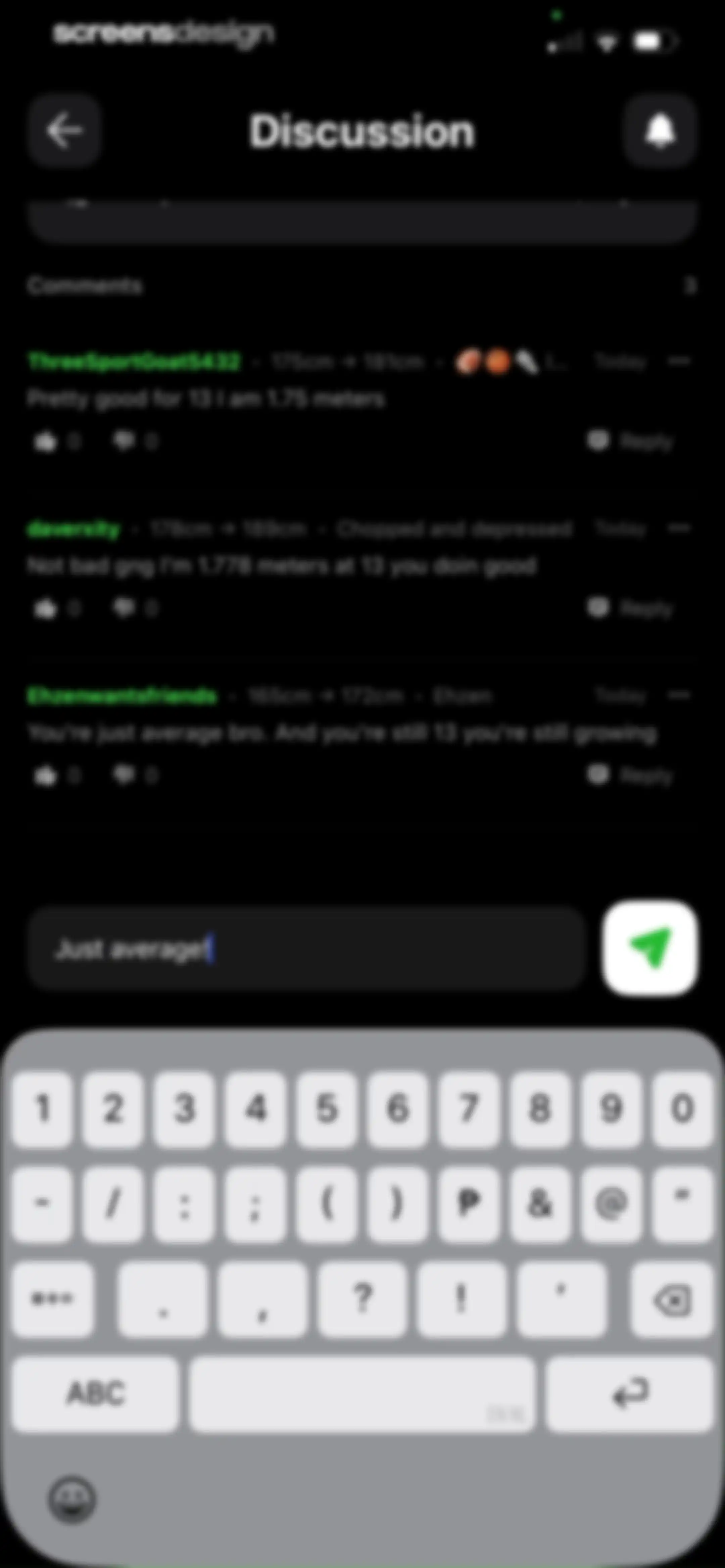 GoTall - Height Predictor screen 151