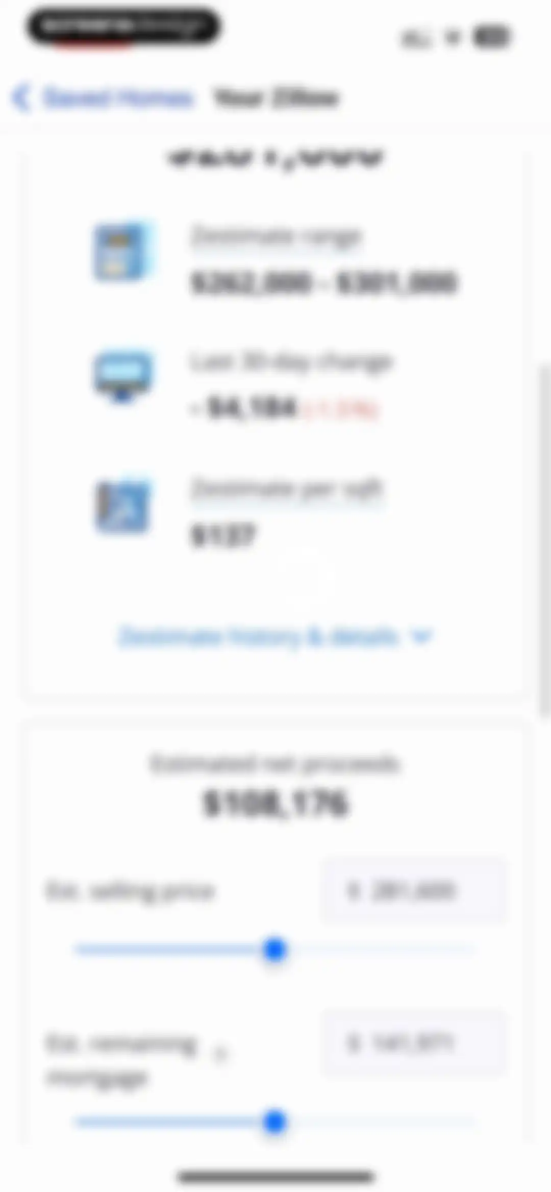 Zillow Real Estate & Rentals screen 126