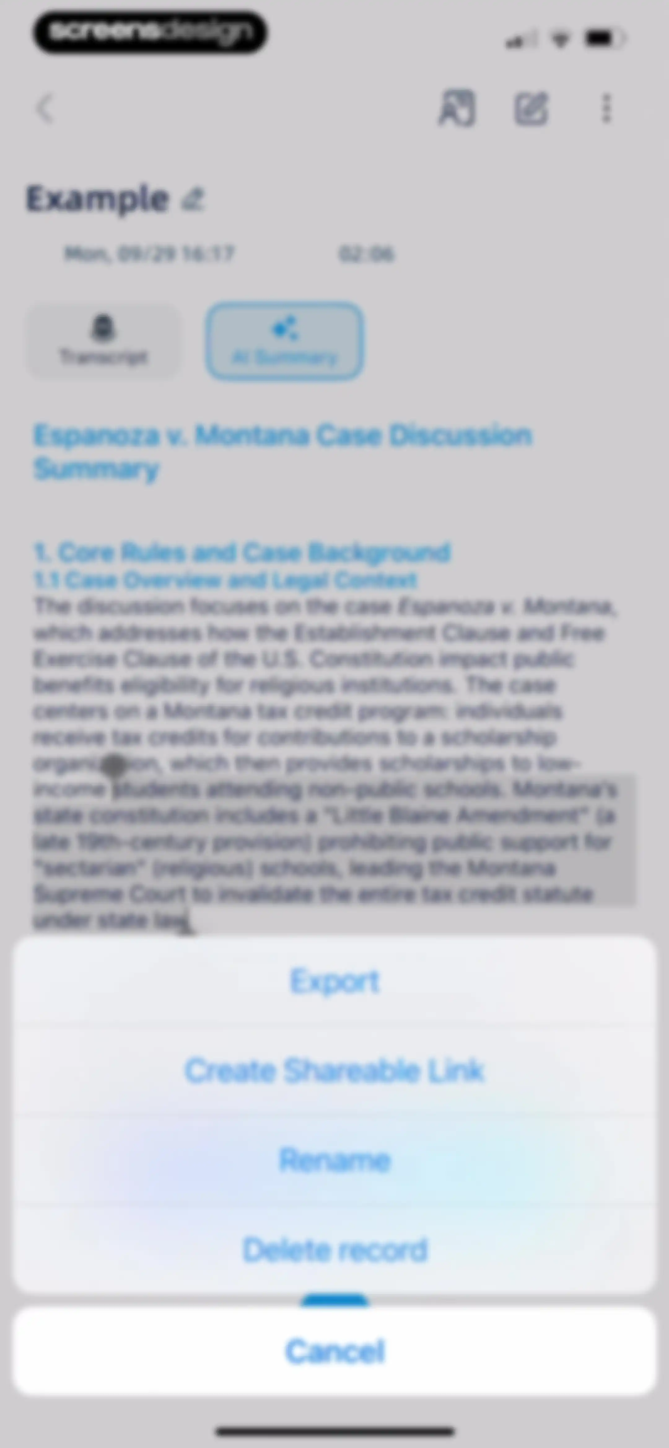 iRecord: Transcribe Voice Memo screen 63