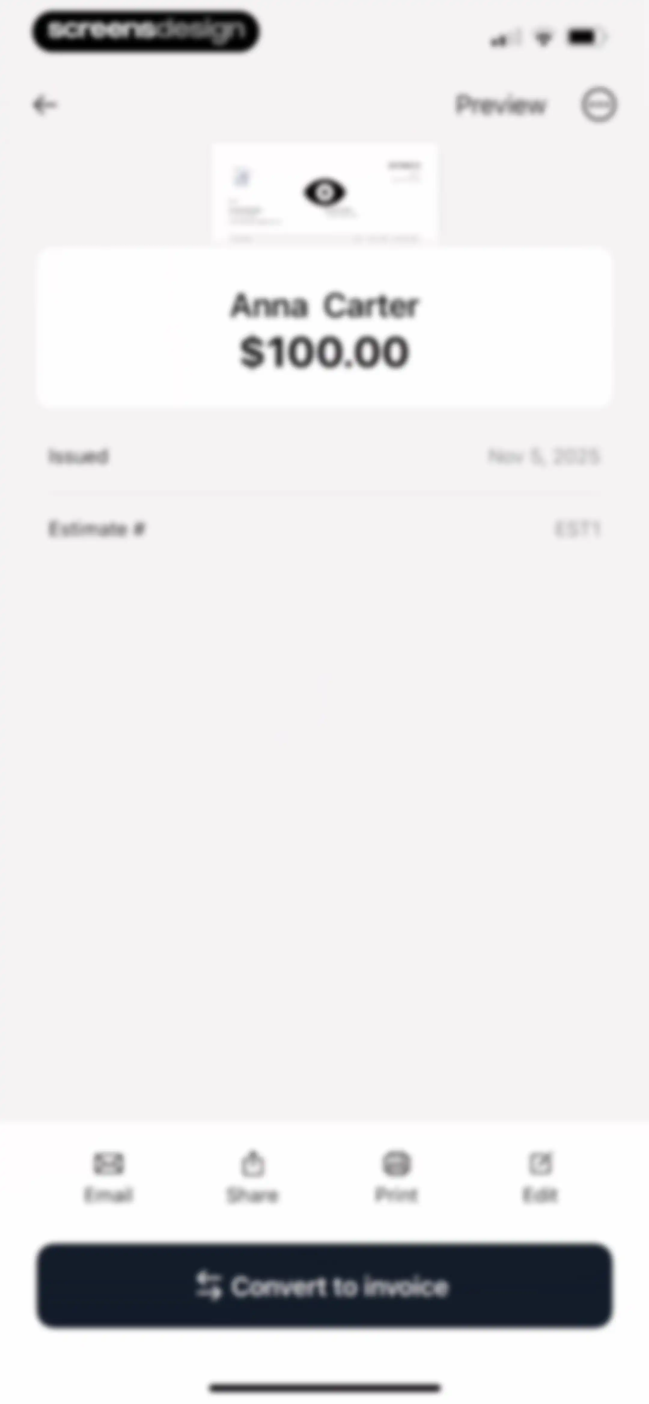 Invoice Maker ▸ Estimate App screen 48