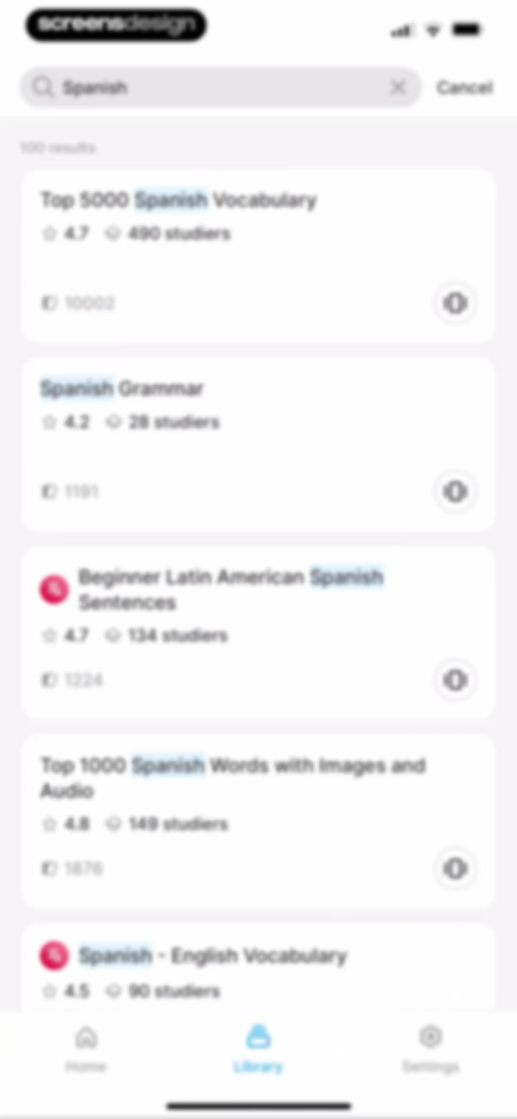 Noji - Flashcards study app screen 127