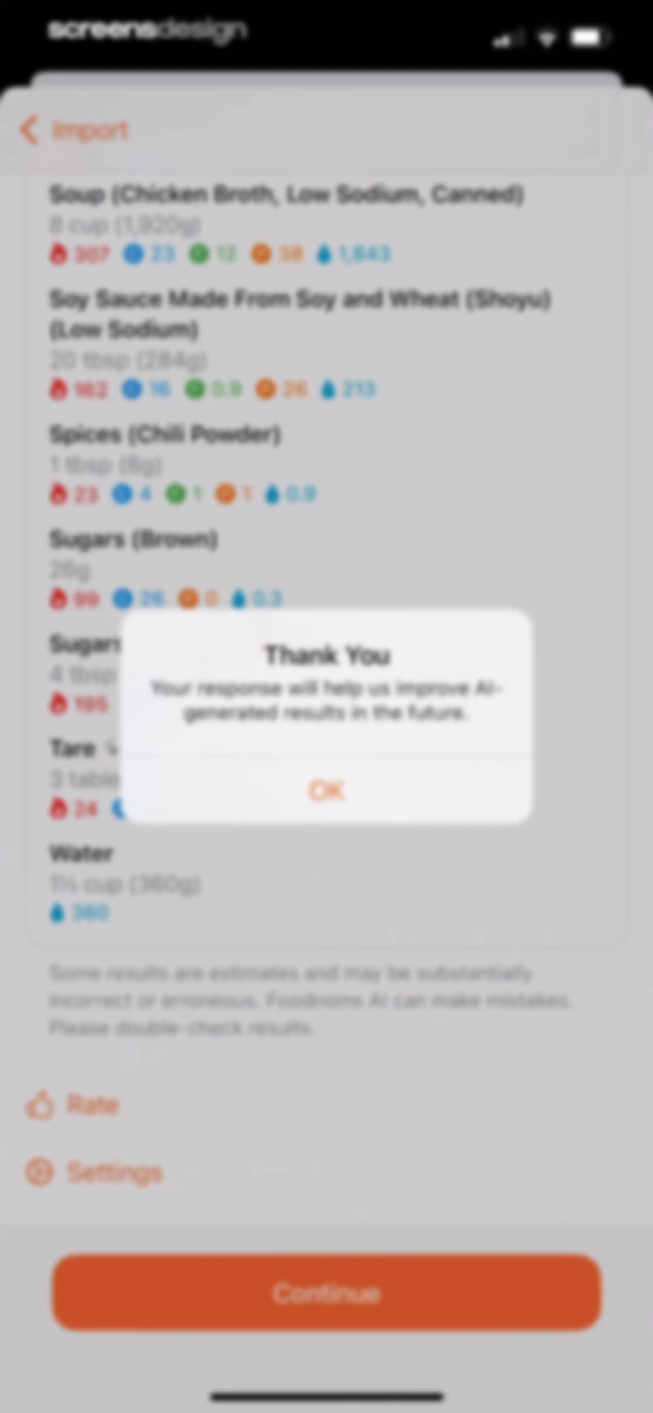 Nutrition Tracker: Foodnoms screen 92