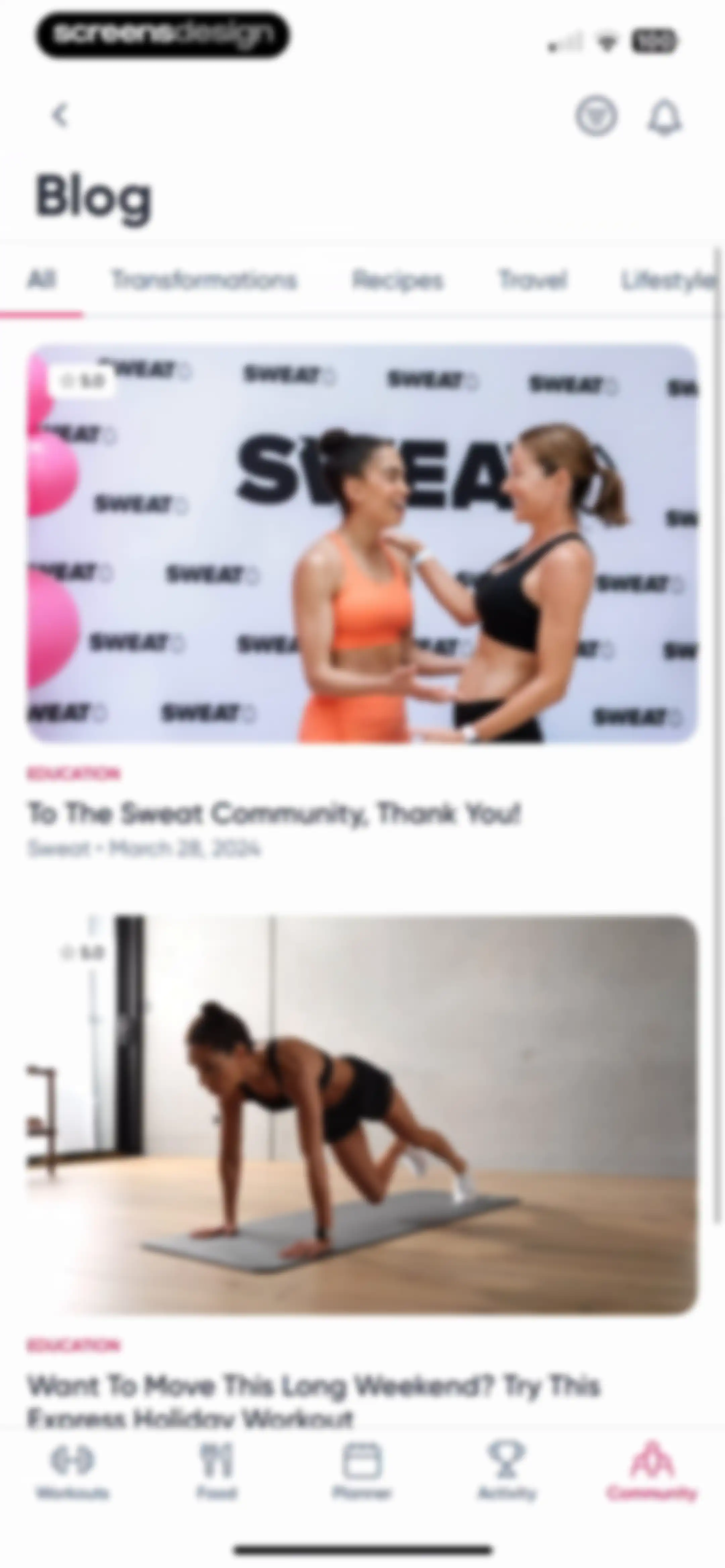 Sweat: Fitness App For Women screen 156