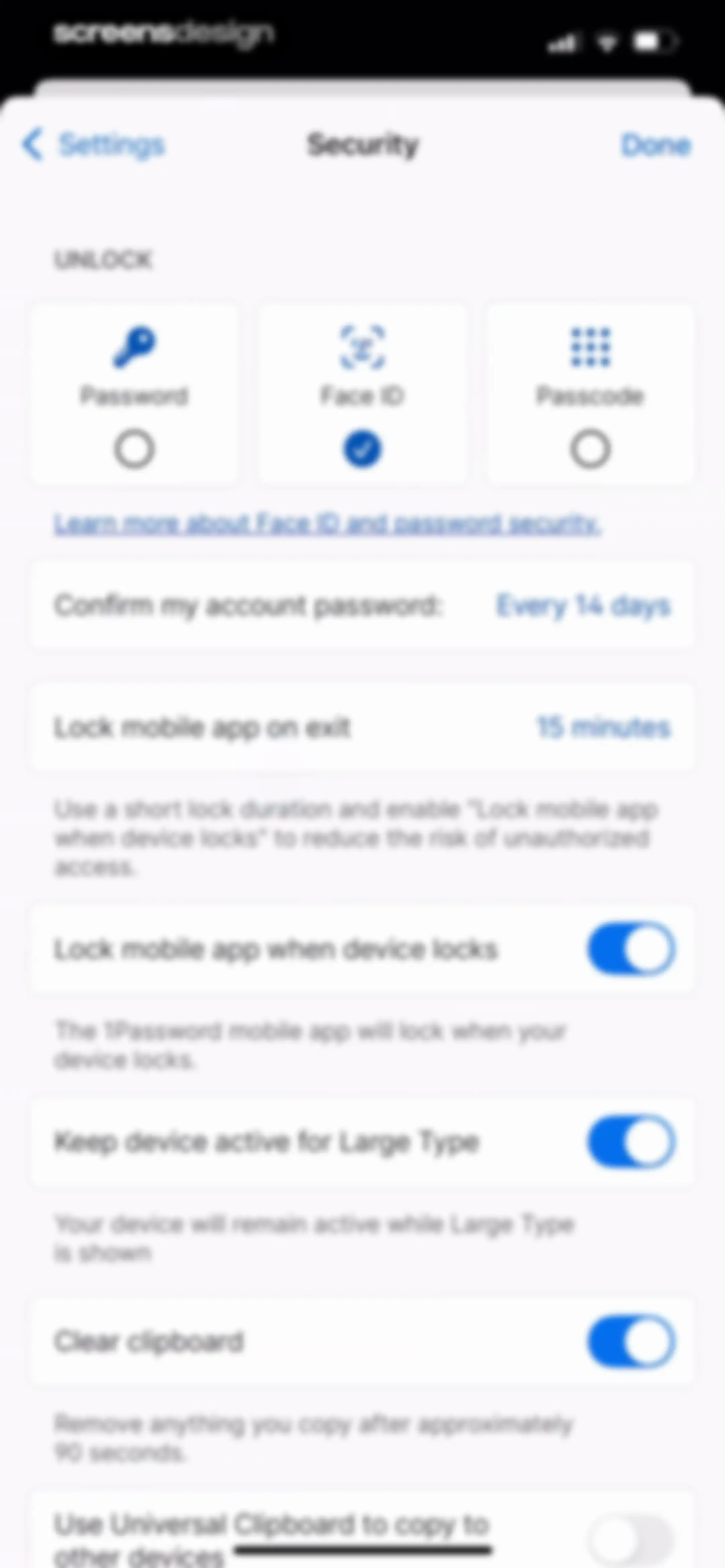 1Password: Password Manager screen 153
