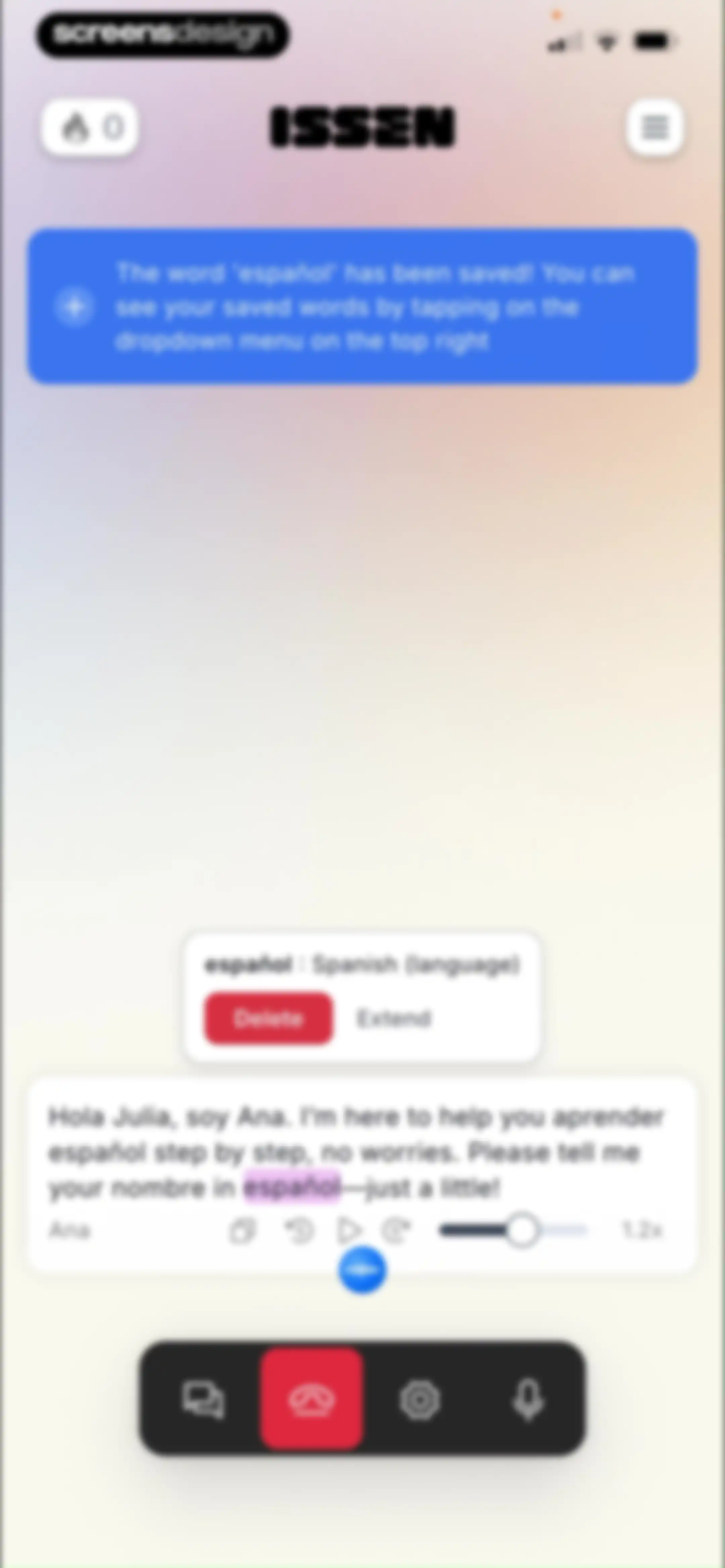 ISSEN - Voice Tutor screen 20