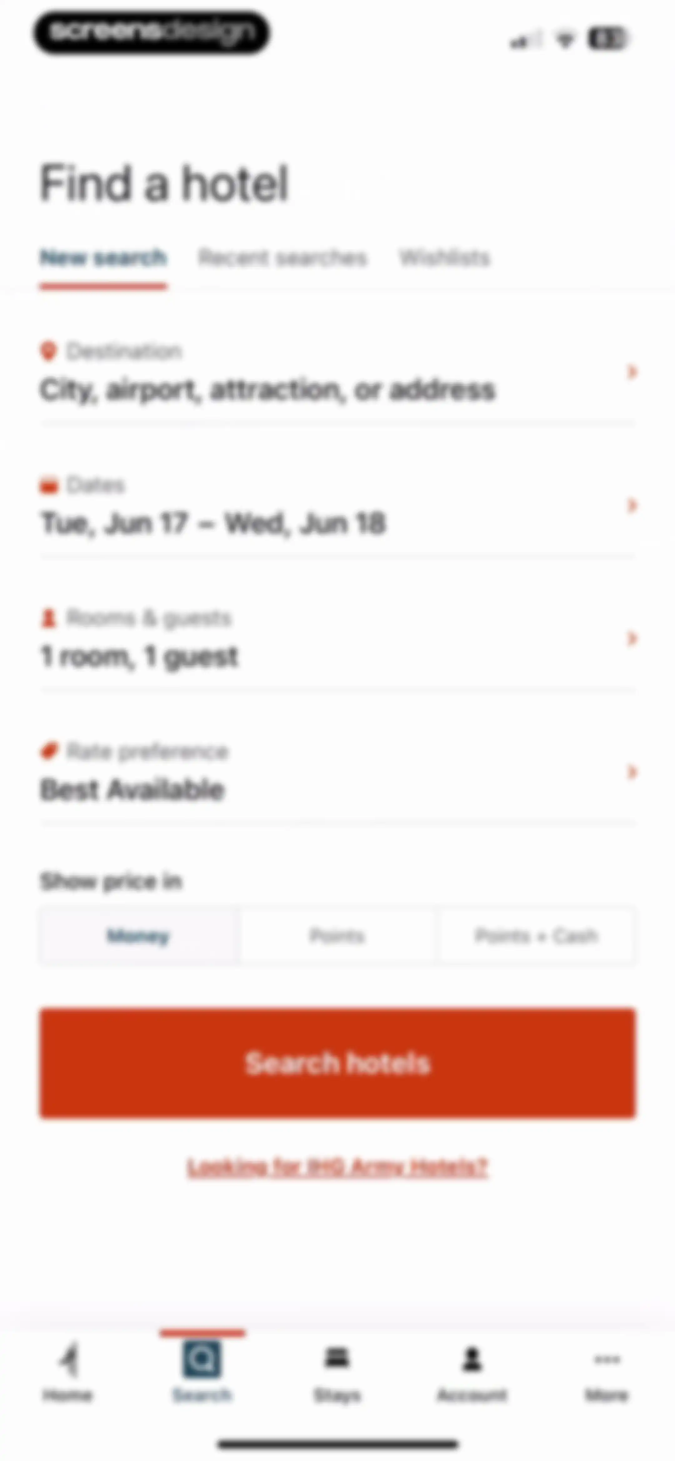 IHG One Rewards: Book Hotels screen 151