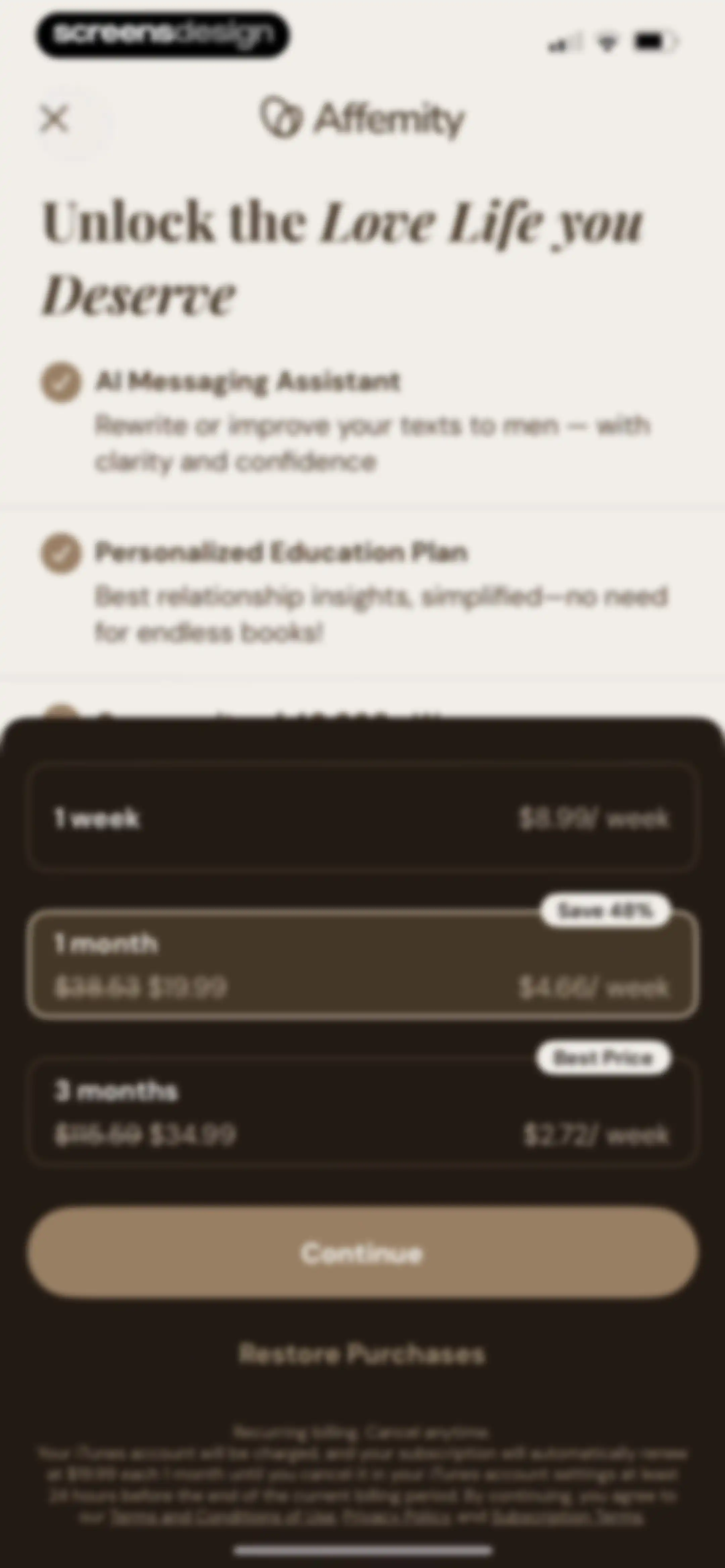 Affemity: Relationship Coach screen 68