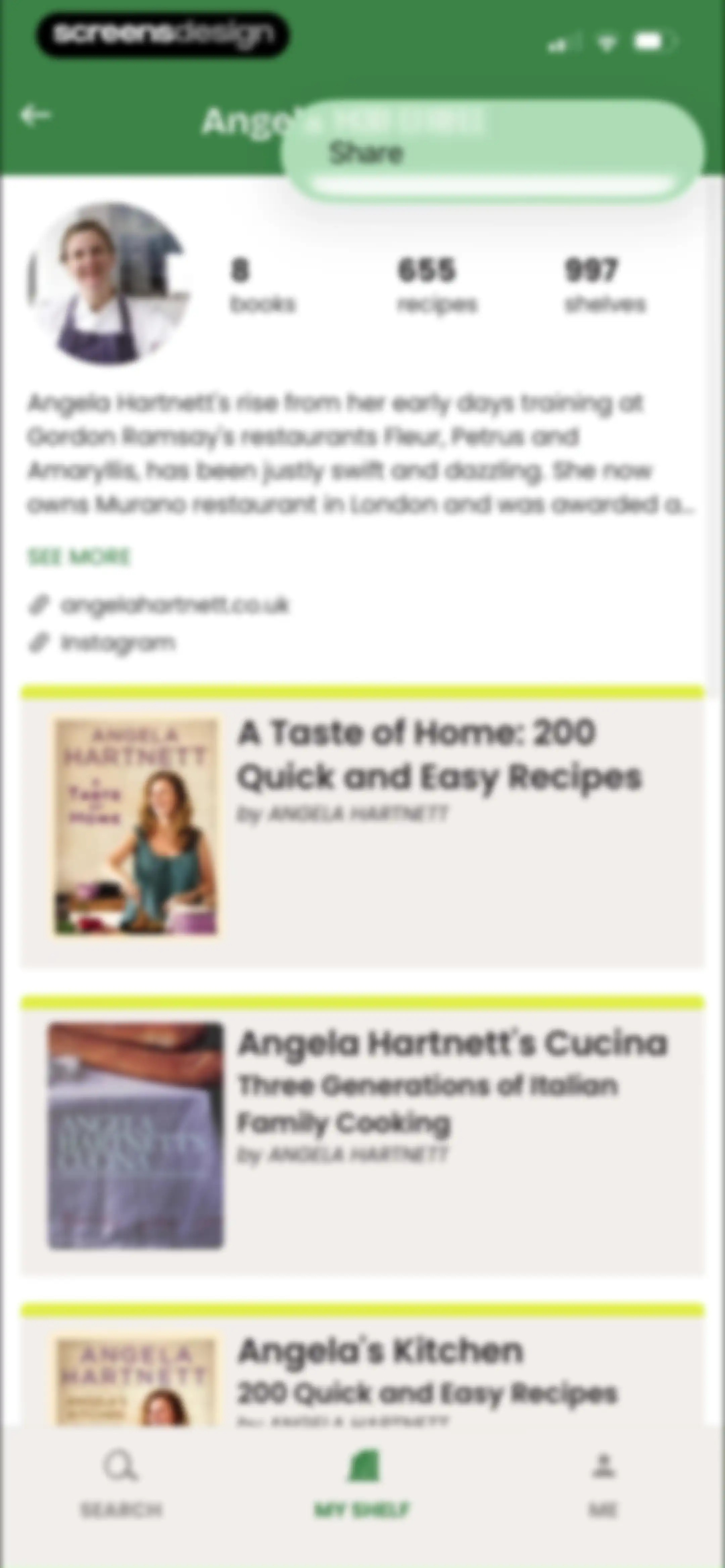 CookShelf: Search Cookbooks screen 40