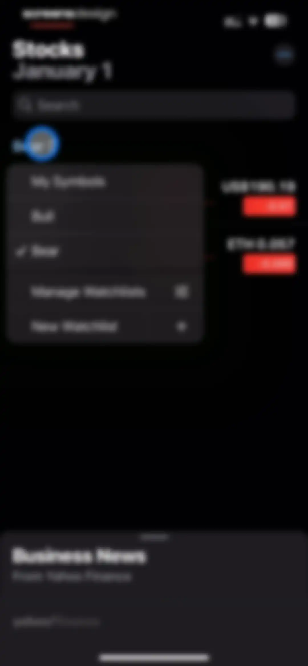 Stocks screen 35