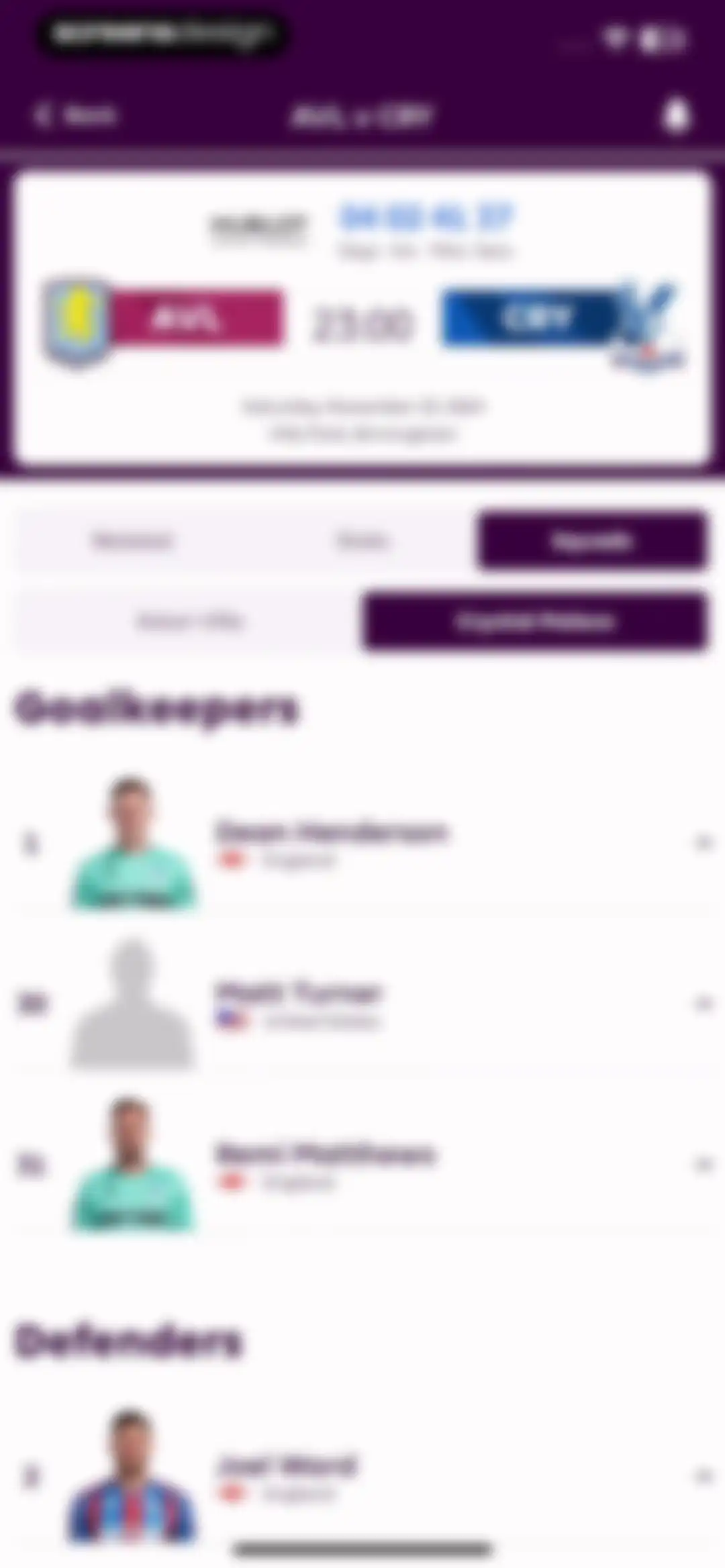 Premier League - Scores, News screen 29