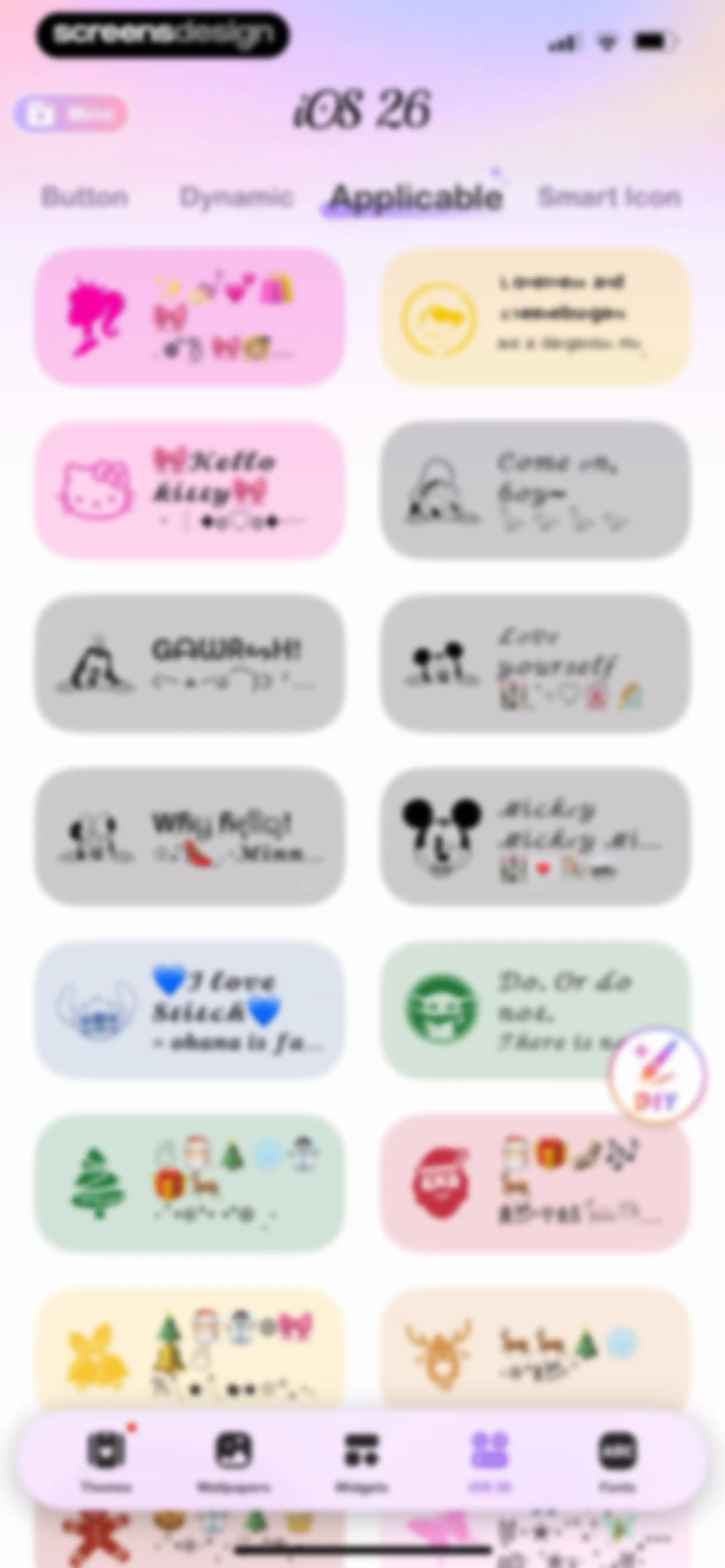 Cool Themes & Fonts: Cute Text screen 109