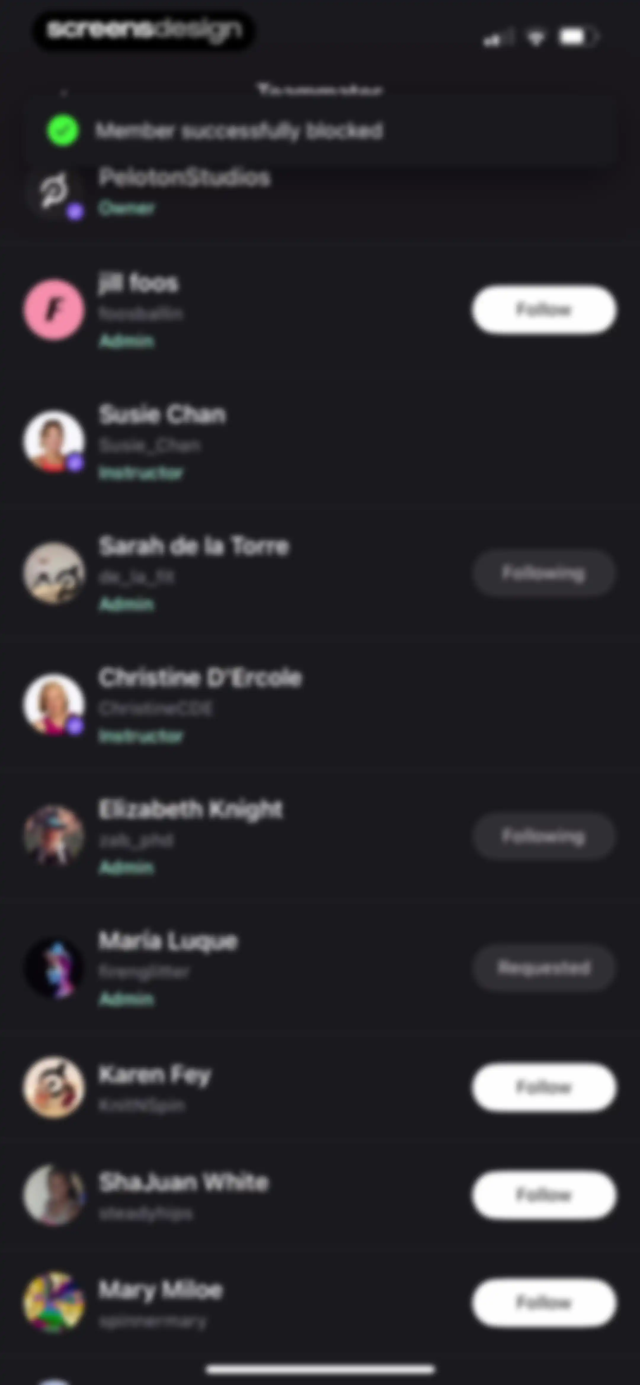 Peloton: Fitness & Workouts screen 184