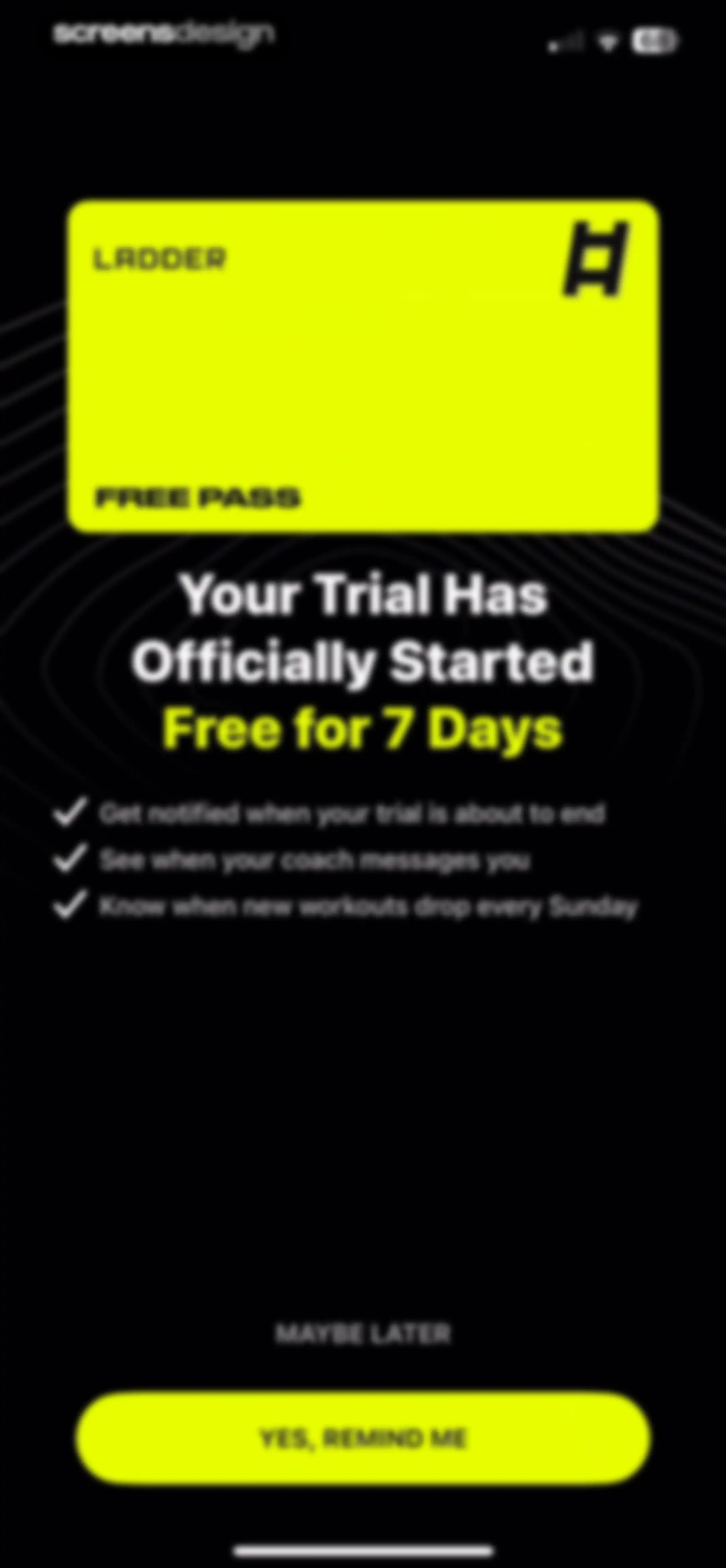 LADDER Strength Training Plans screen 17