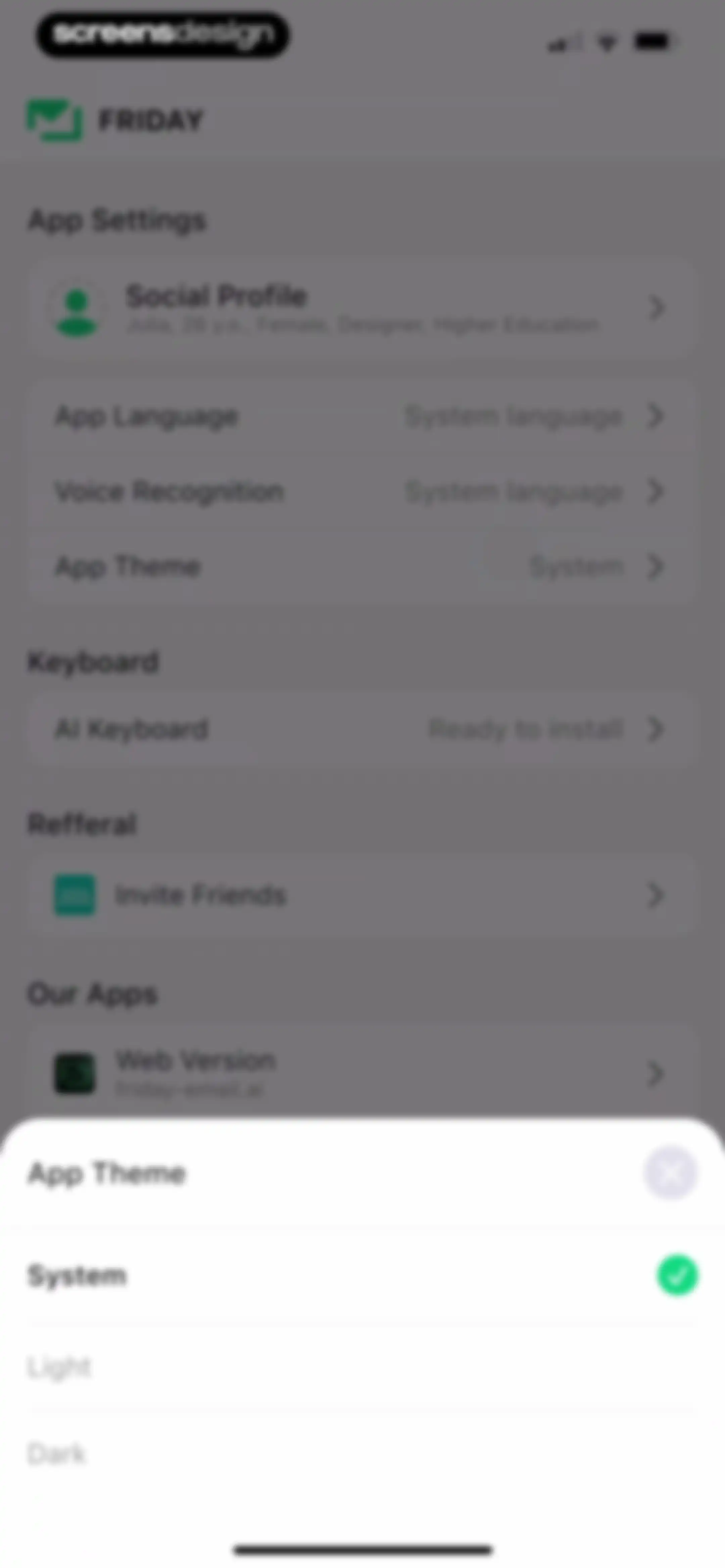 Friday AI Email Writer screen 88